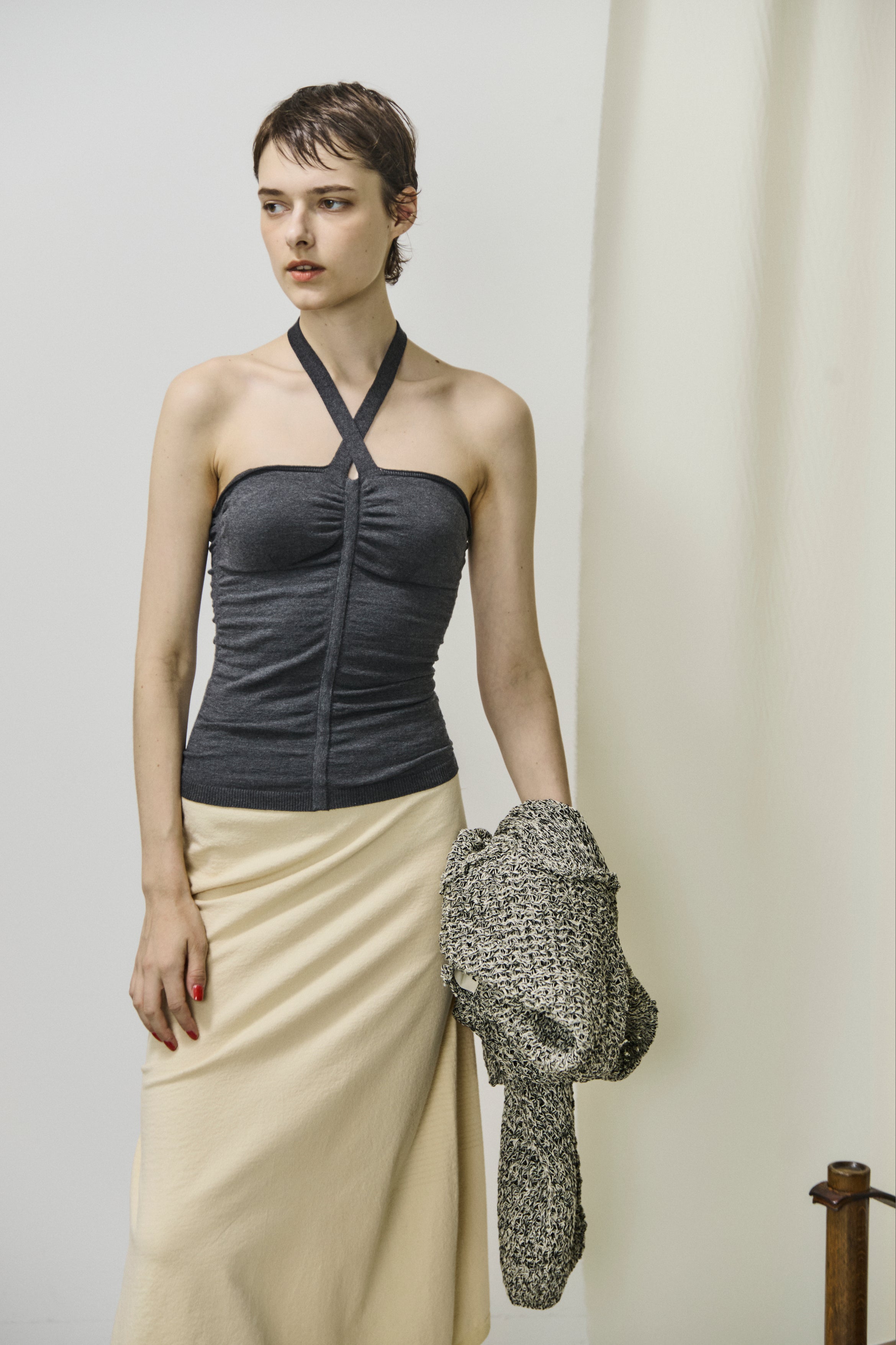 stretch organic cotton tube top