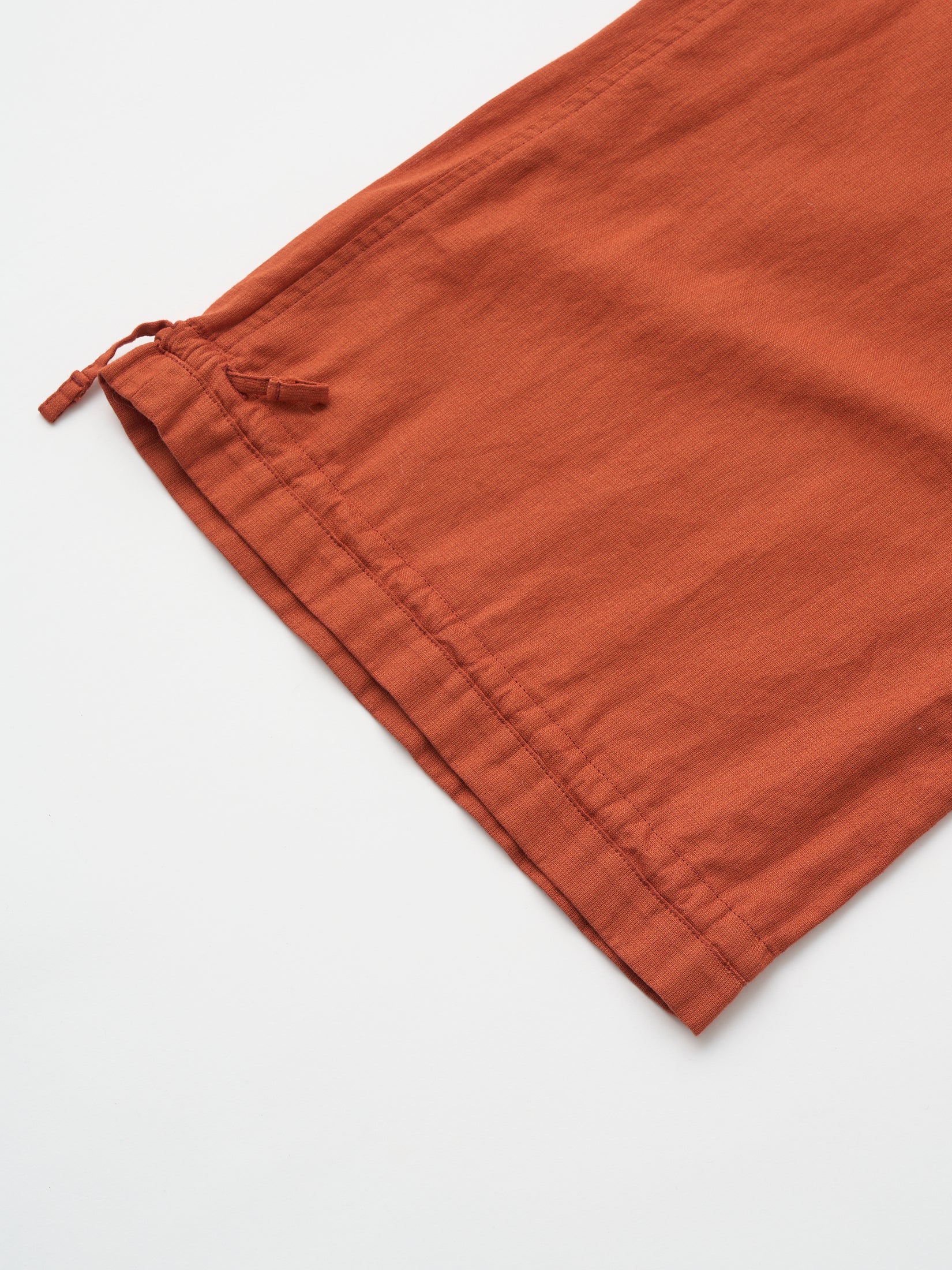 egyptian cotton panama drawstring wide-leg pants