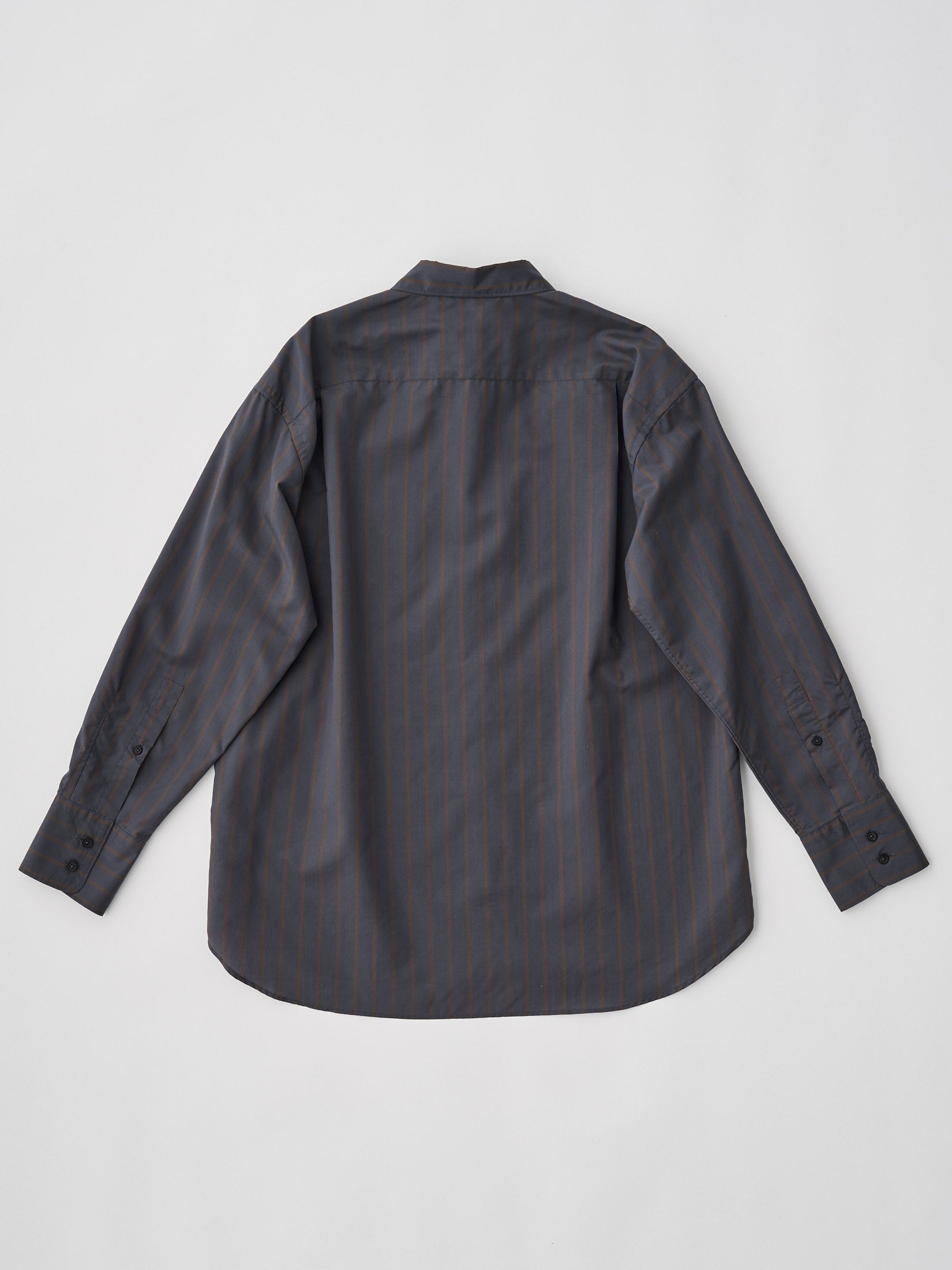 SILK & NYLON SHEER TAFFETA STRIPE SHIRT