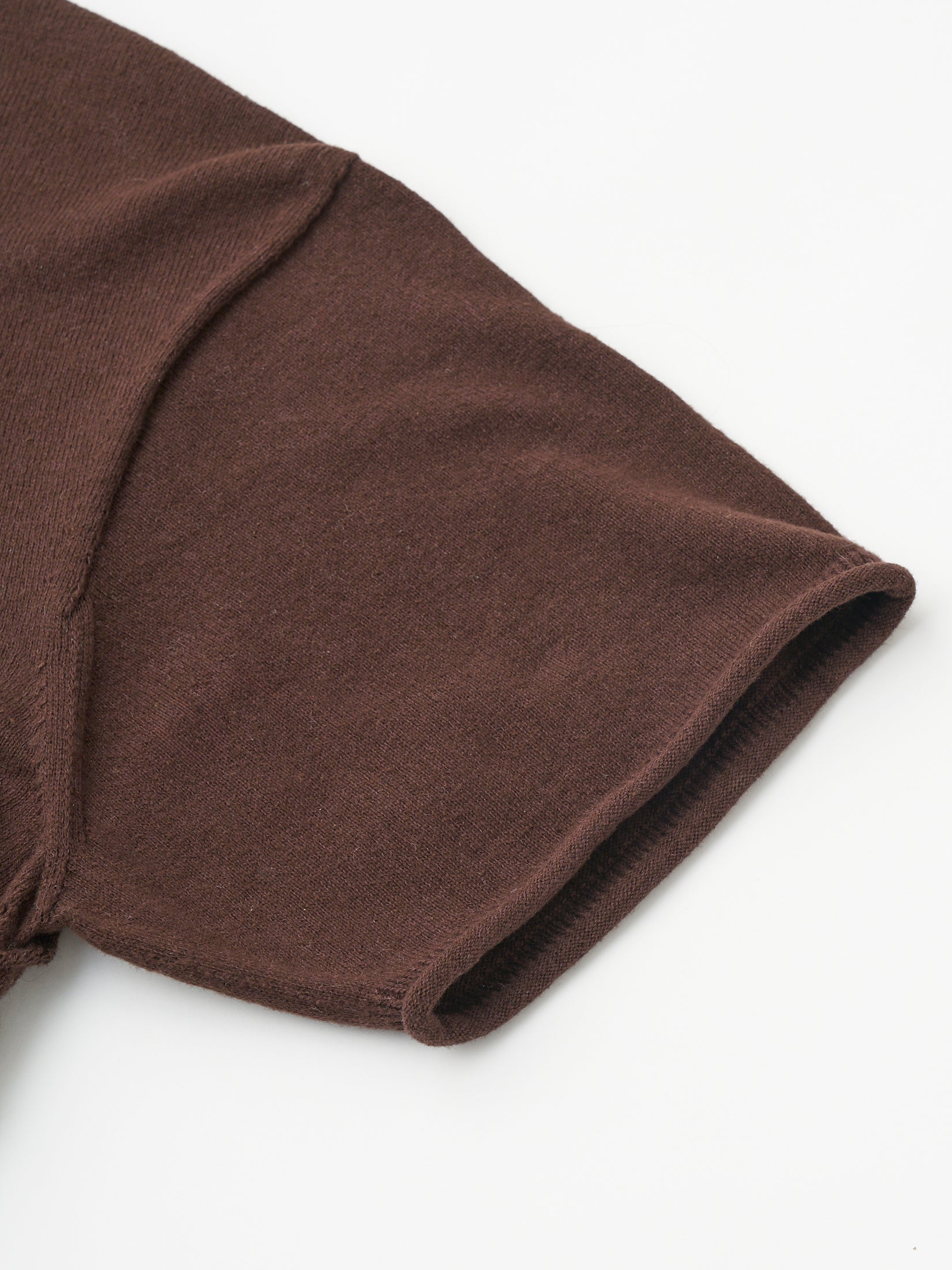 BRUSHED SILK COTTON SHORT-SLEEVE GATHERED P/O