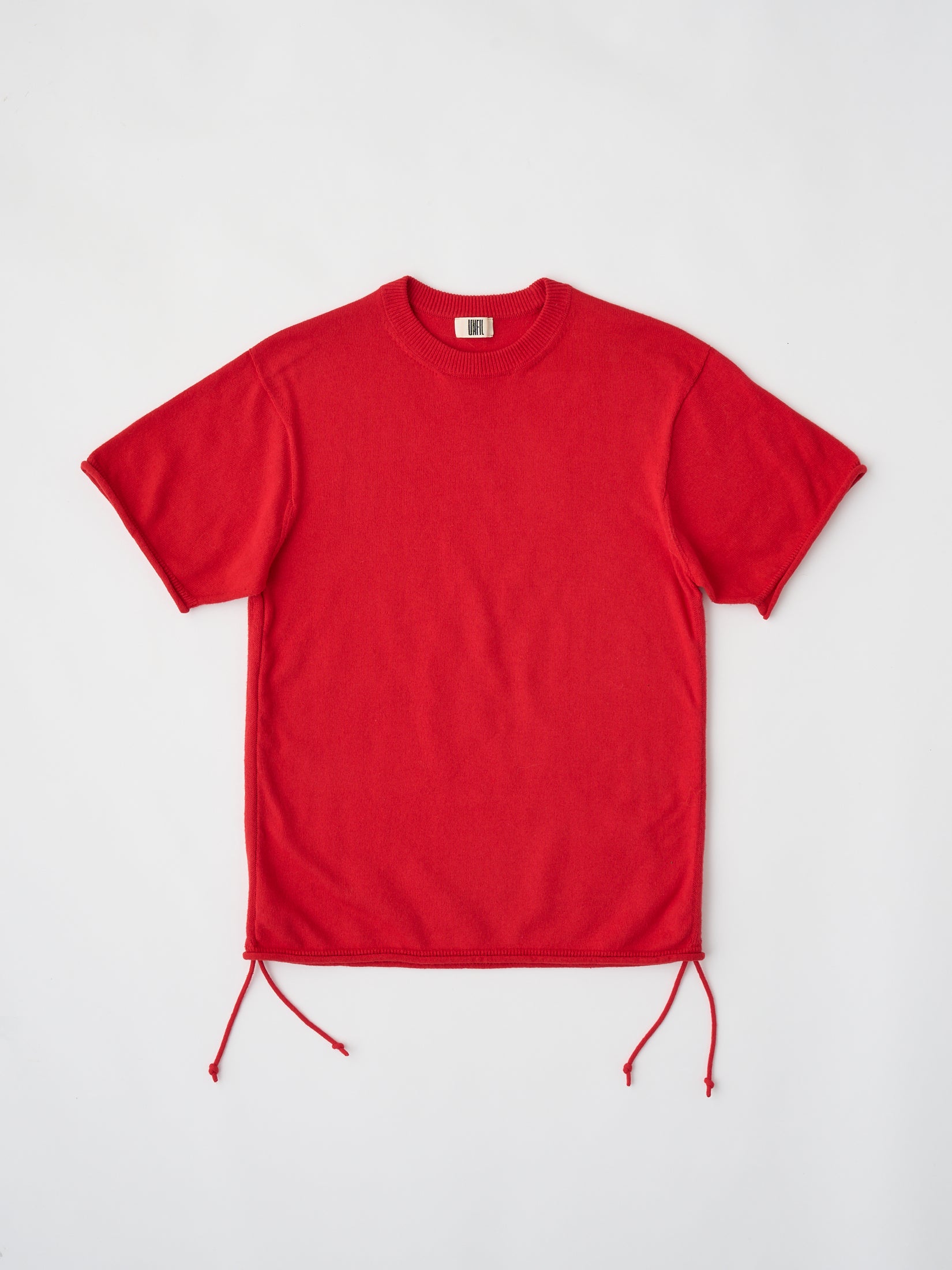 BRUSHED SILK COTTON SHORT-SLEEVE GATHERED P/O