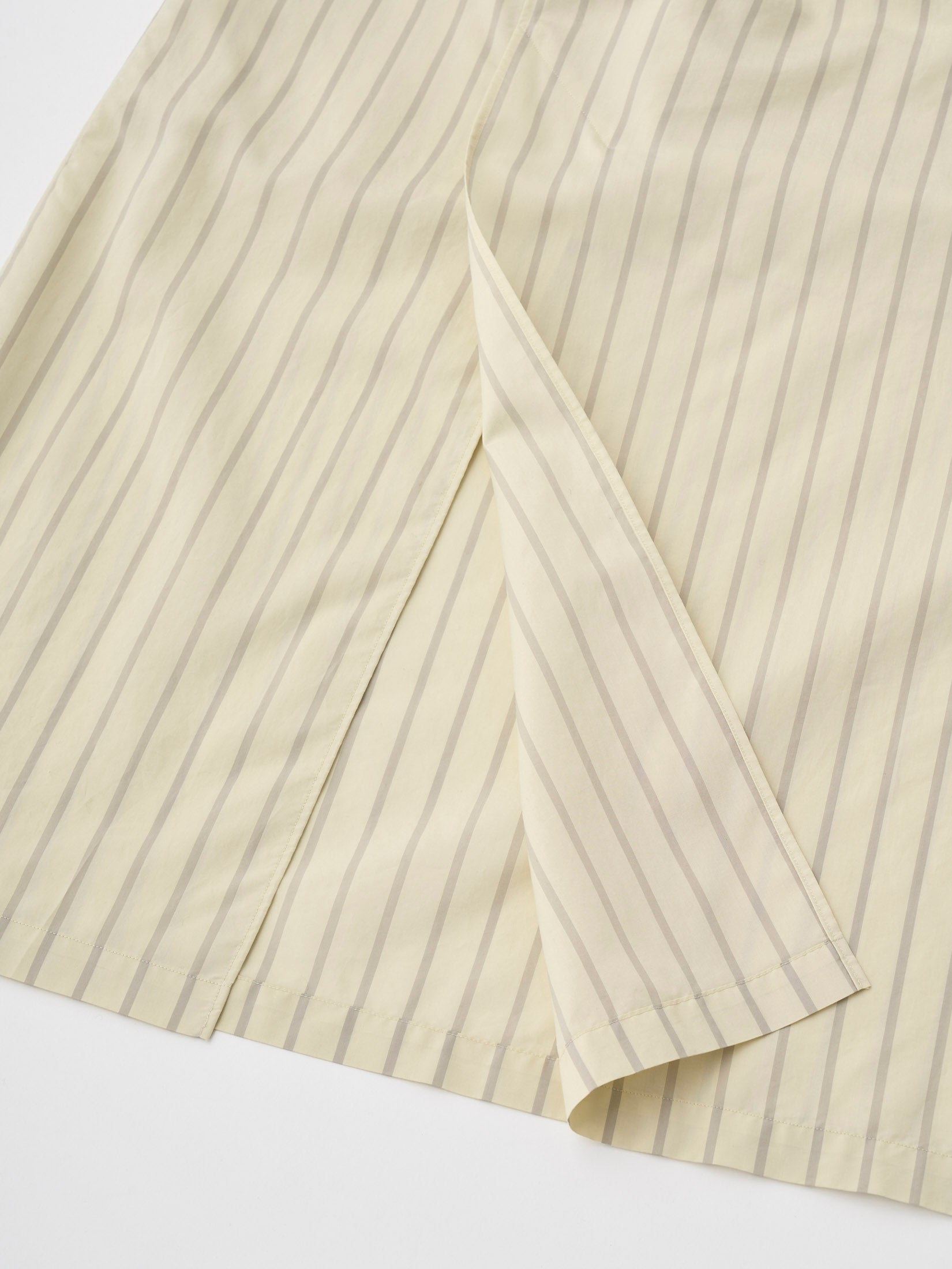 SILK & NYLON SHEER TAFFETA STRIPE SKIRT