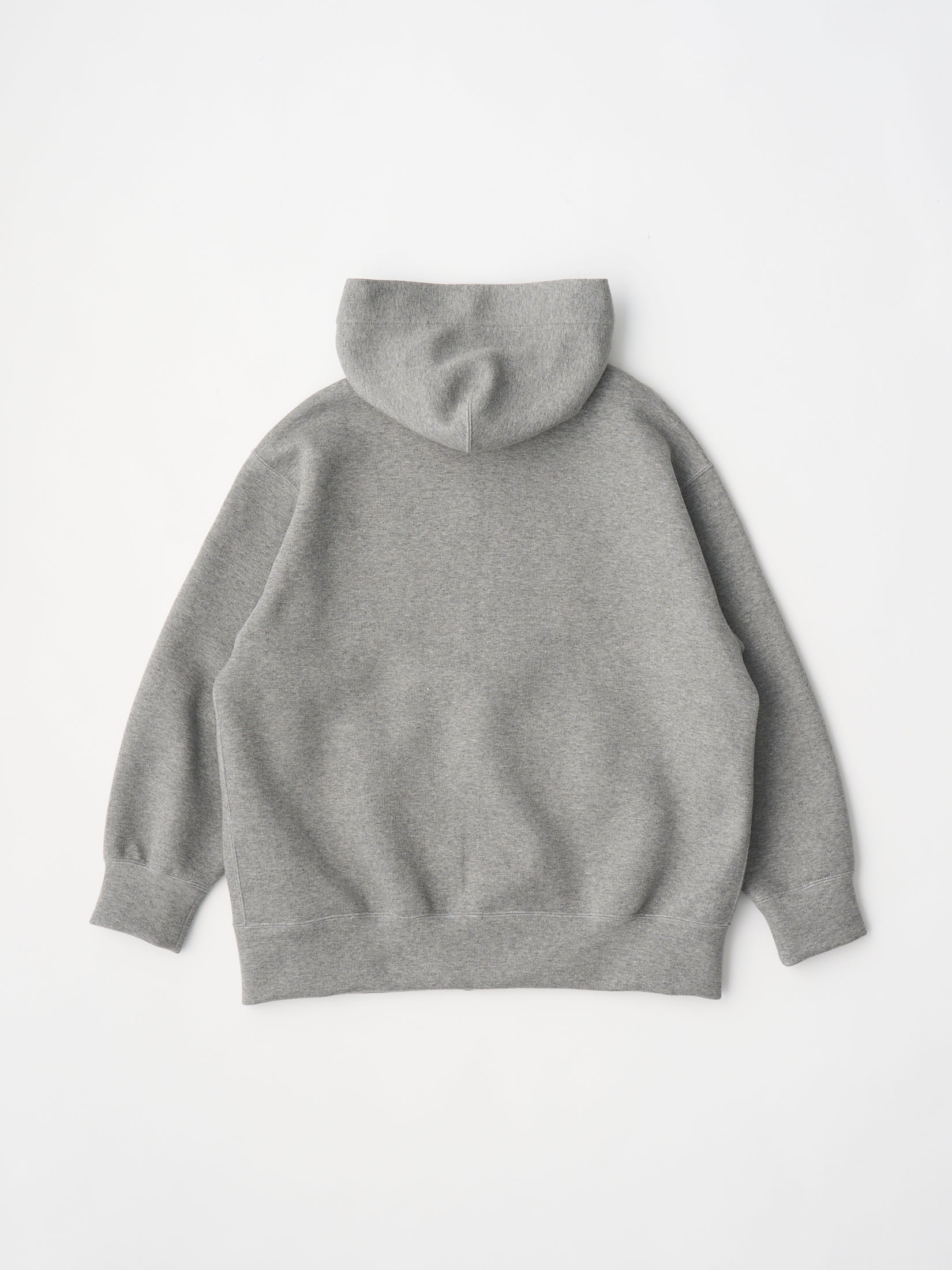 double faced jersey oversized zip parka