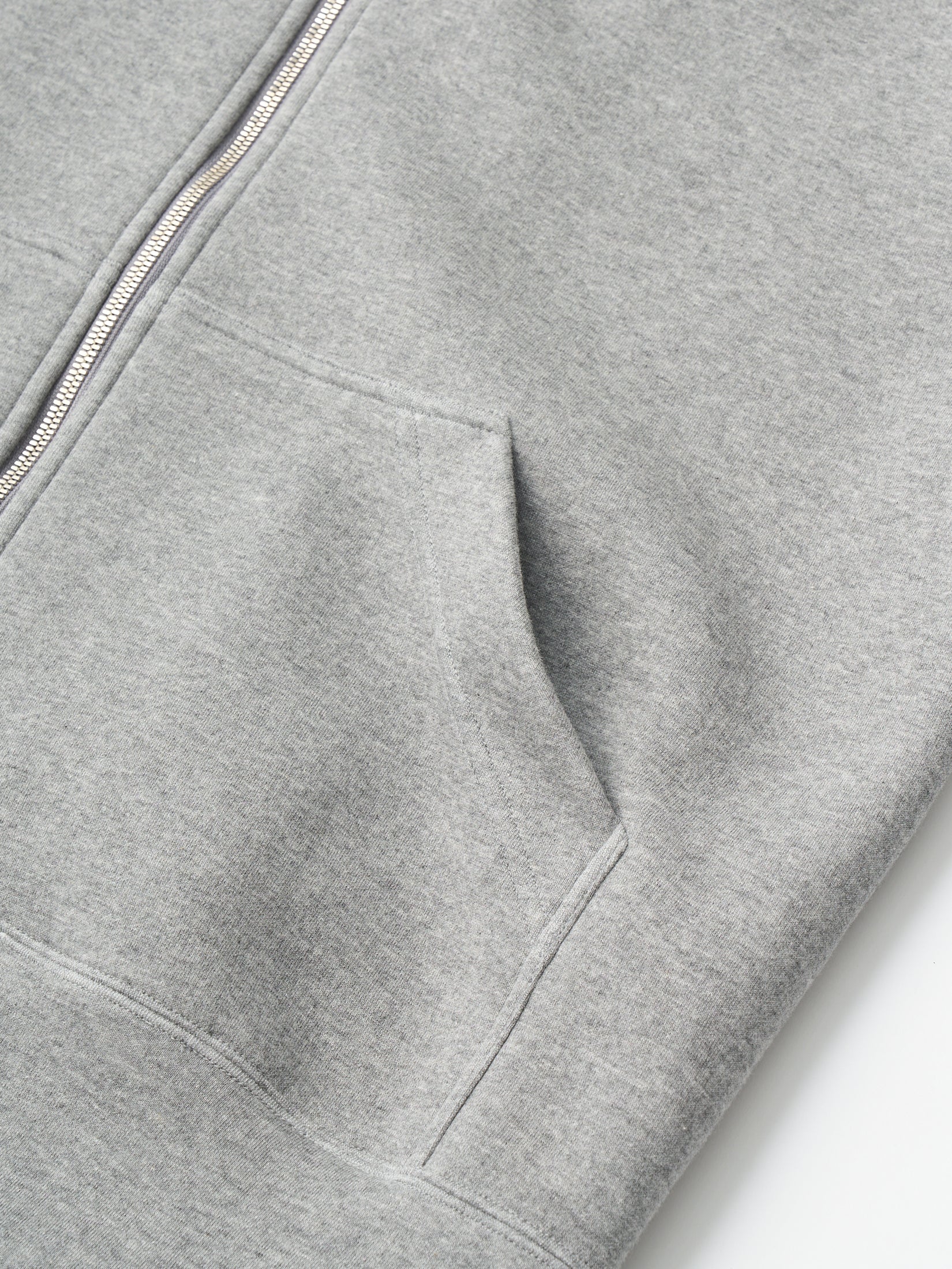 double faced jersey oversized zip parka