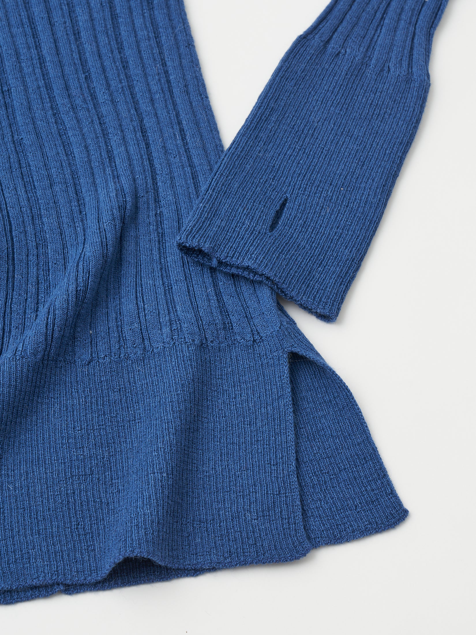 ROYAL BABY ALPACA RANDOM RIBBED-KNIT HIGH-NECK P/O