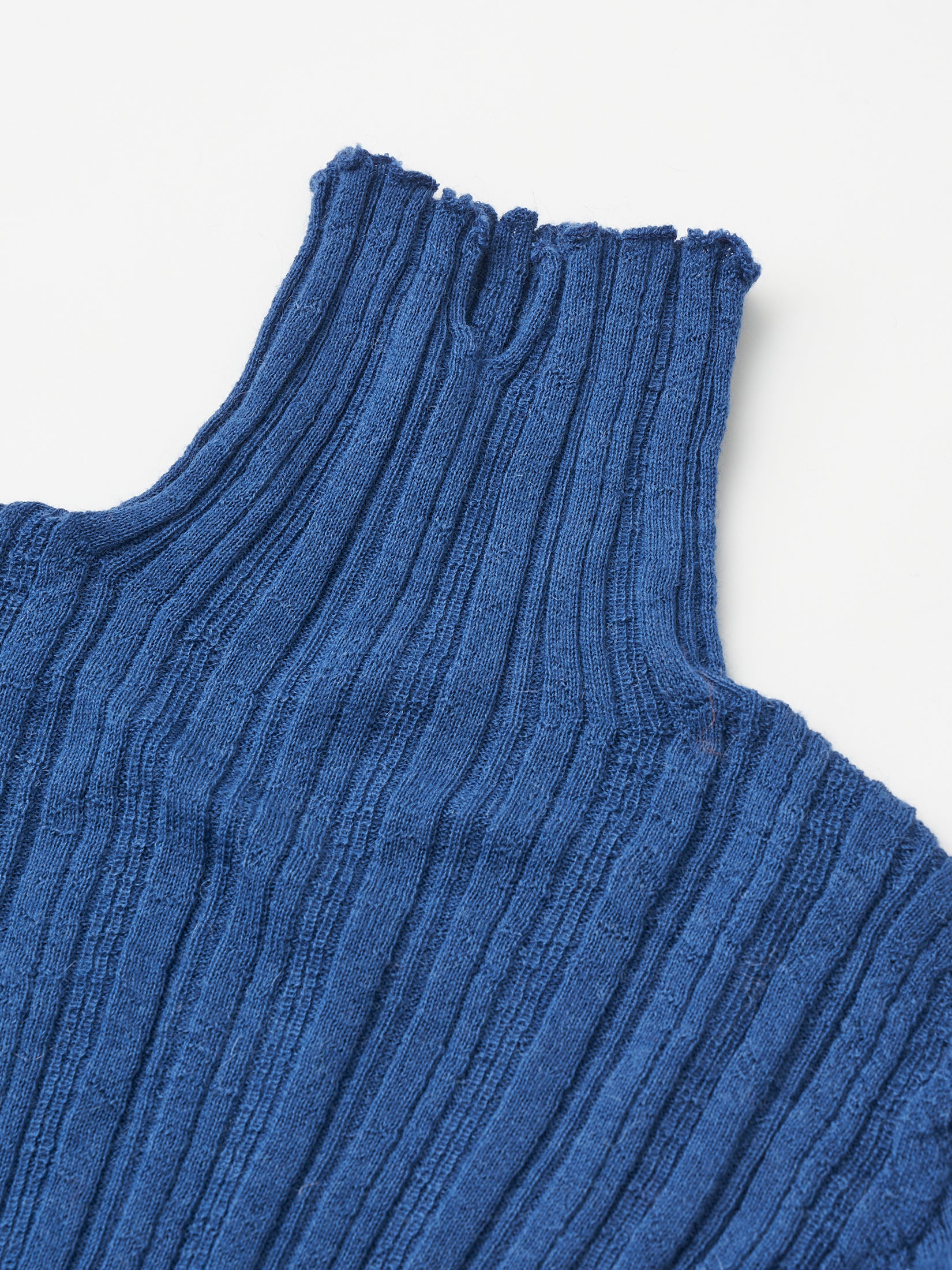 ROYAL BABY ALPACA RANDOM RIBBED-KNIT HIGH-NECK P/O