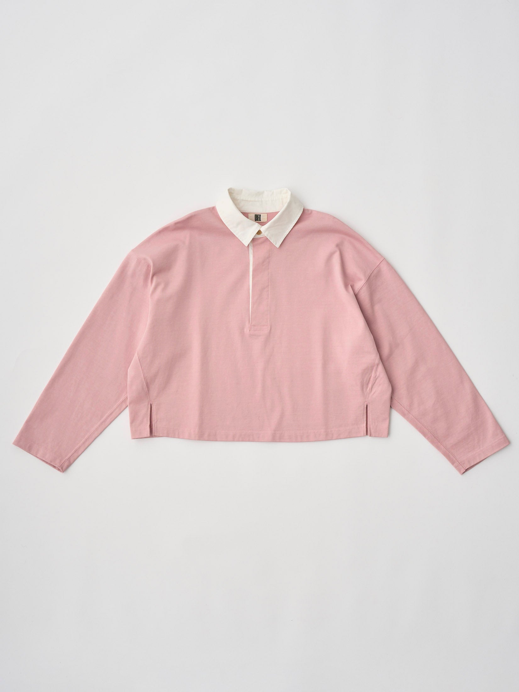 ORGANIC COTTON FIRM JERSEY CROPPED RUGBY SHIRT