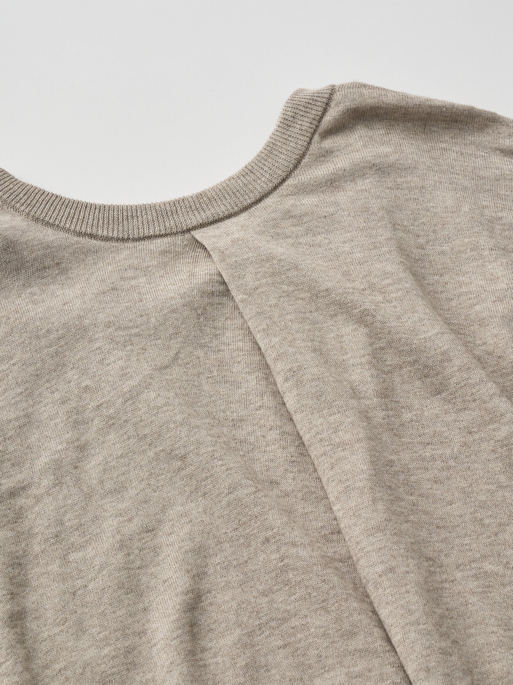 SOFT YAK & COTTON DRAPED-FRONT KNIT P/O