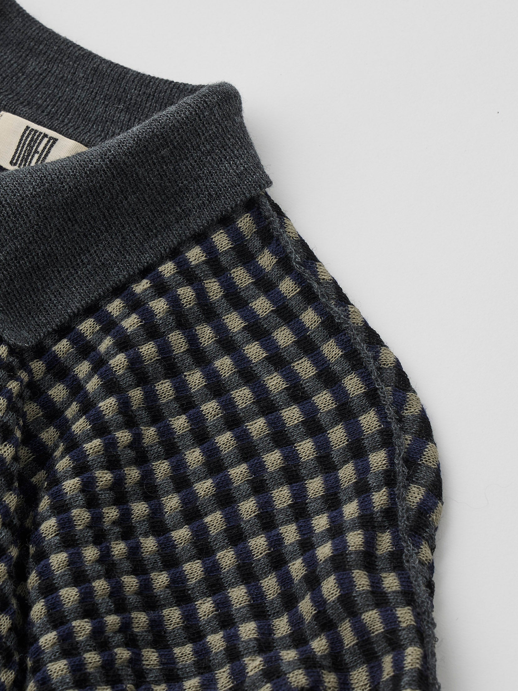 HIGH TWISTED WOOL JQ PATTERN KNIT SHIRTS