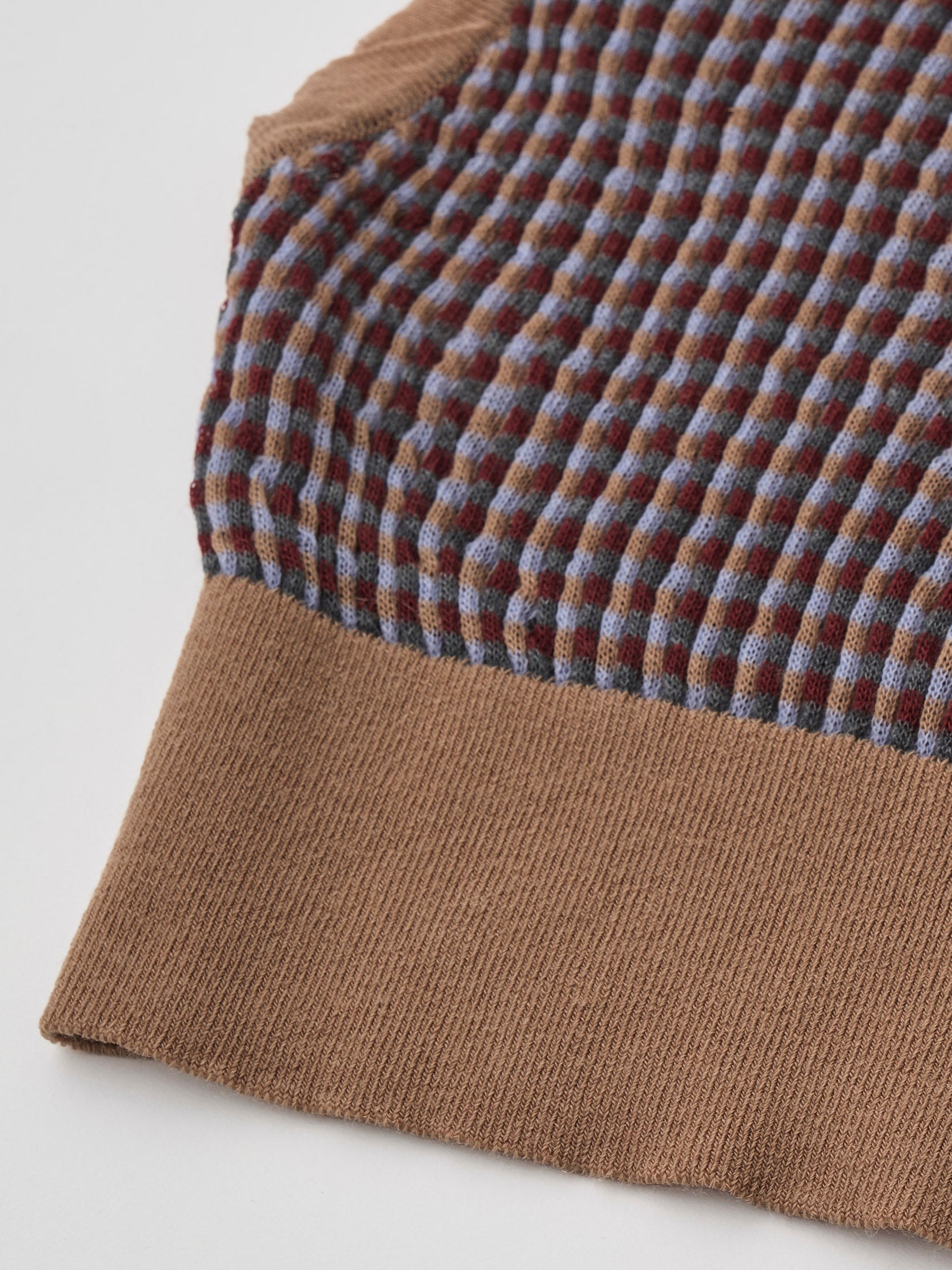 HIGH TWISTED WOOL JQ PATTERN KNIT VEST