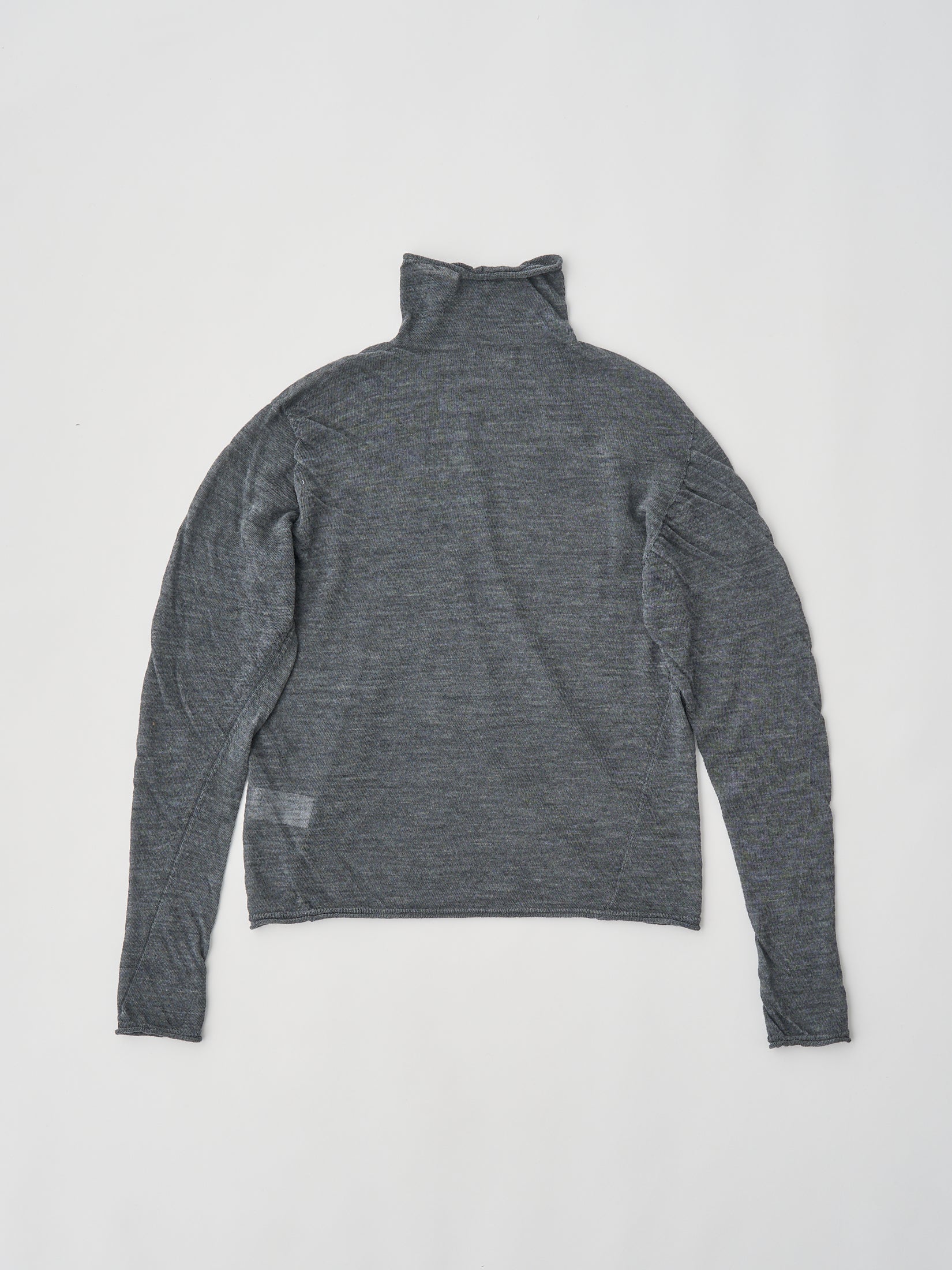 HIGH TWISTED WOOL TURTLE-NECK P/O