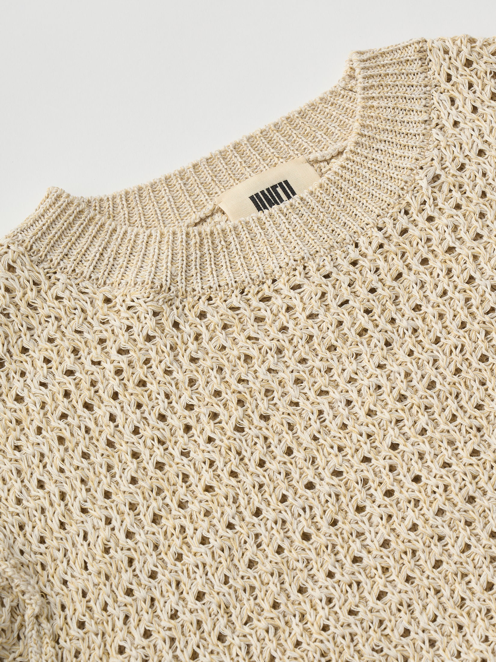 DOUBLE HONEYCOMB MESH-KNIT CREW-NECK P/O