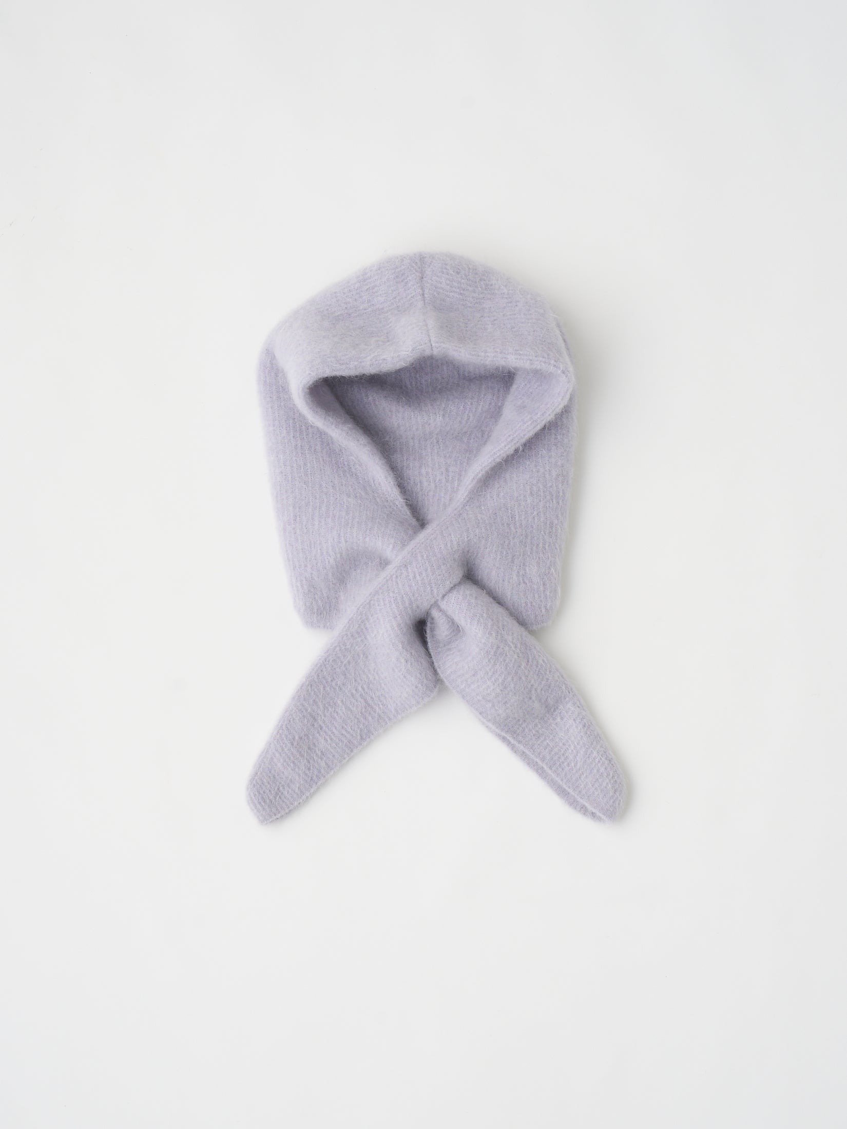 STRETCH SUPERKID MOHAIR HOOTED STOLE