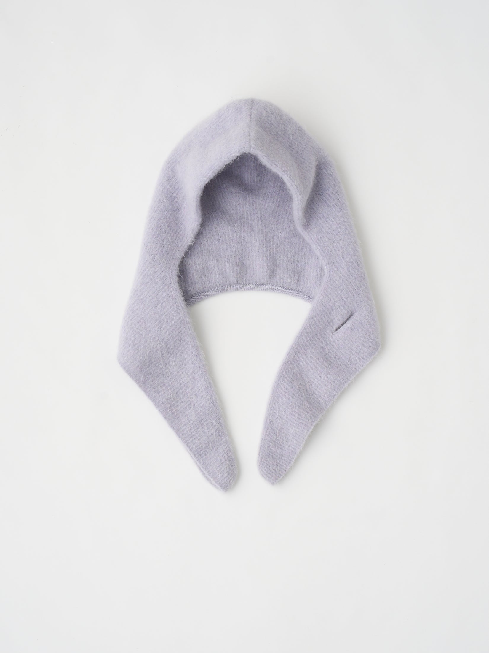 STRETCH SUPERKID MOHAIR HOOTED STOLE