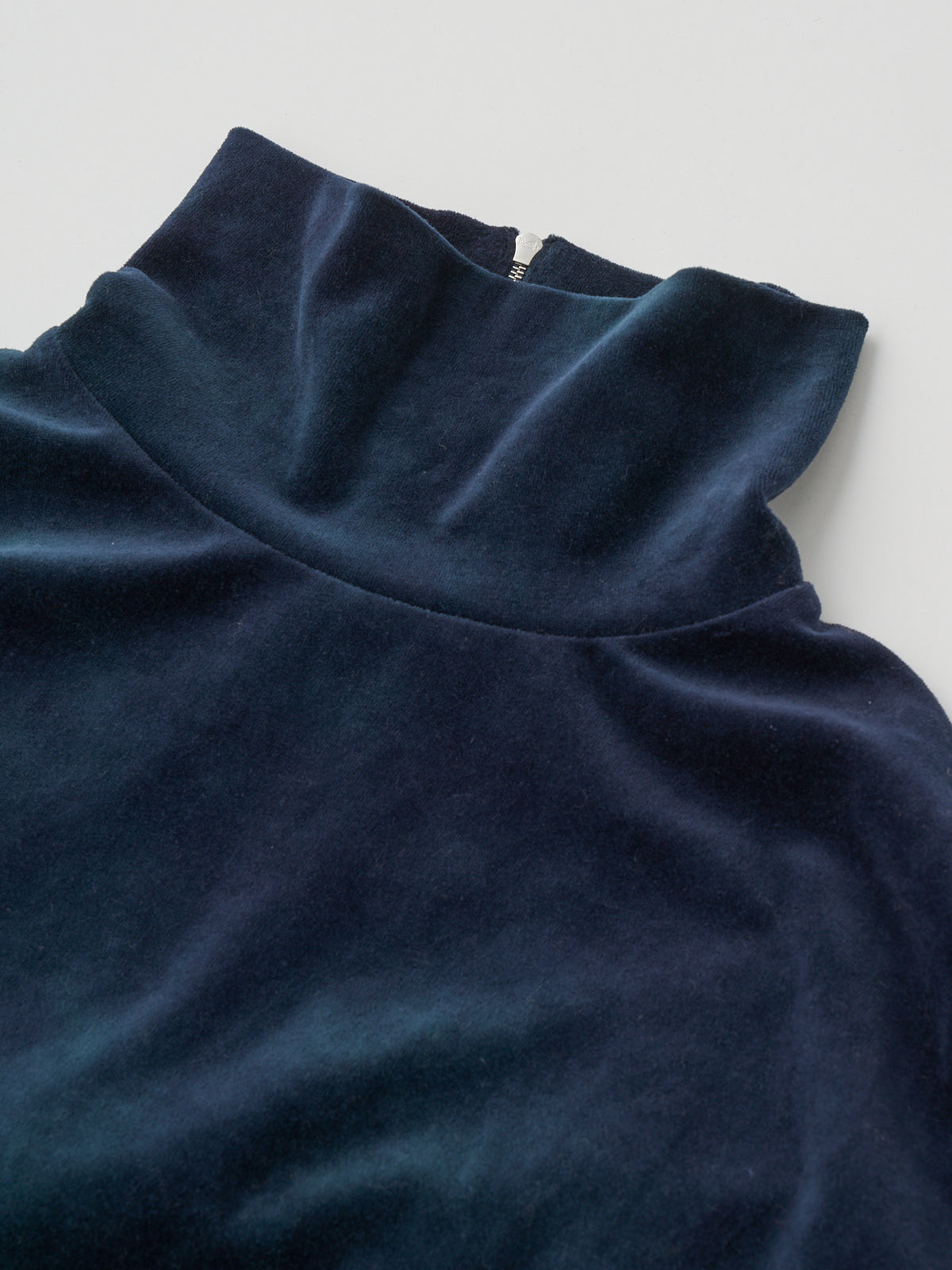 TIE-DYED COTTON VELOUR HIGH-NECK P/O