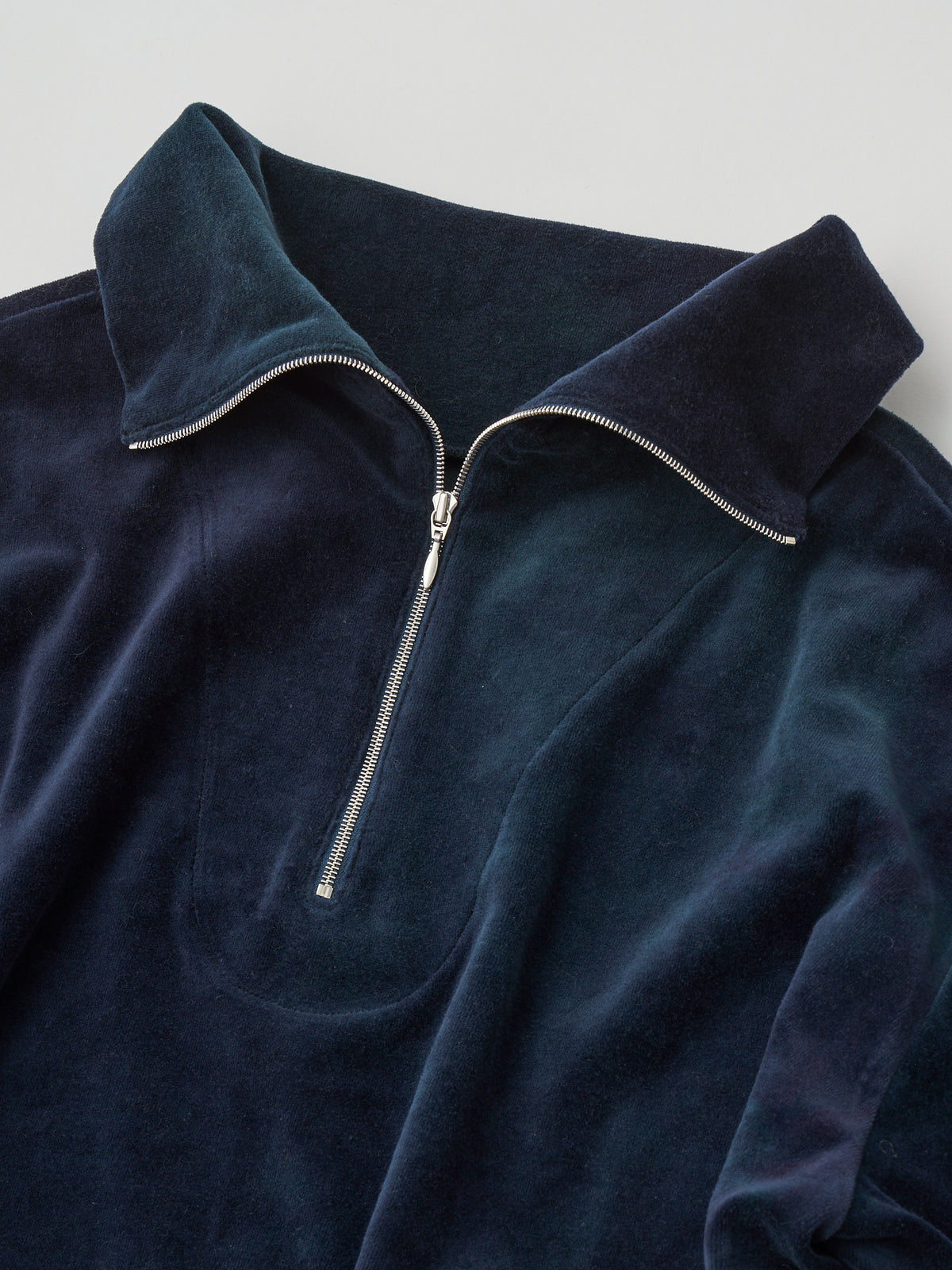 TIE-DYED COTTON VELOUR HIGH-NECK P/O