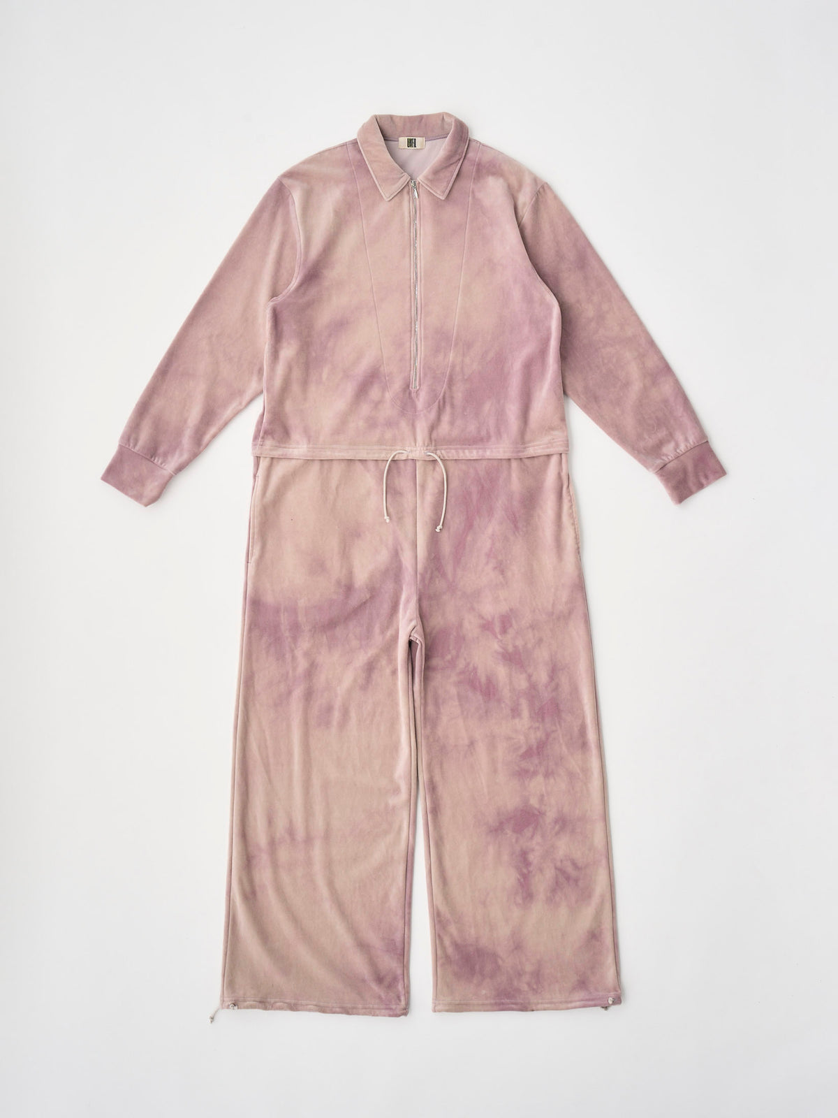 TIE-DYED COTTON VELOUR ALL-IN-ONE