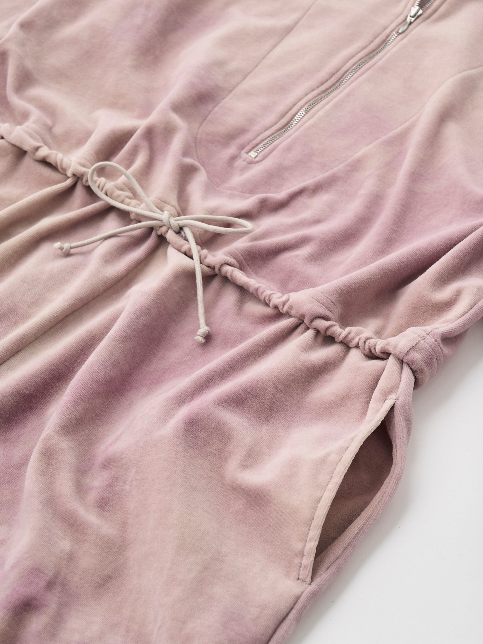 TIE-DYED COTTON VELOUR ALL-IN-ONE