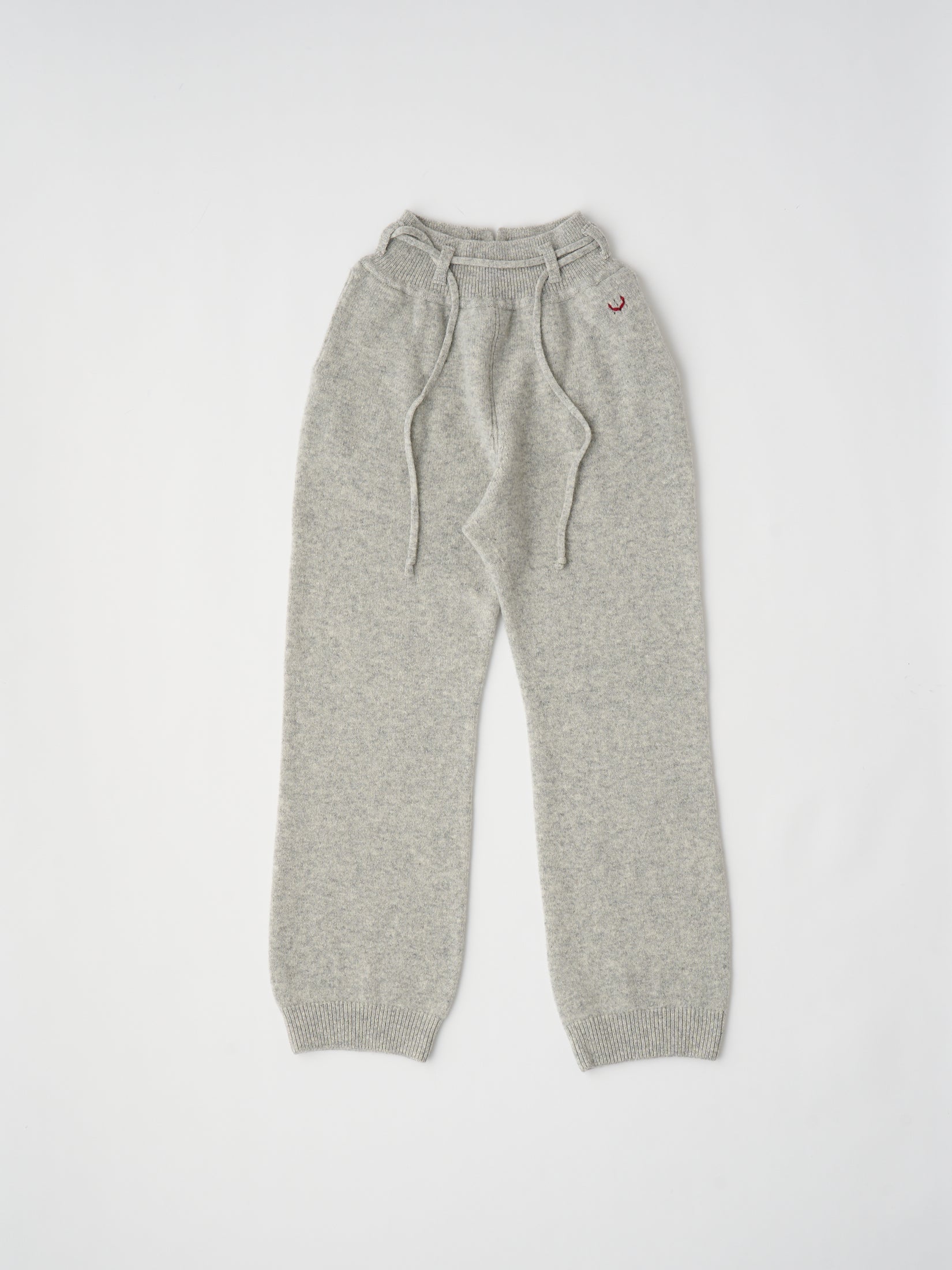 FINE LAMBS WOOL BELTED PANTS