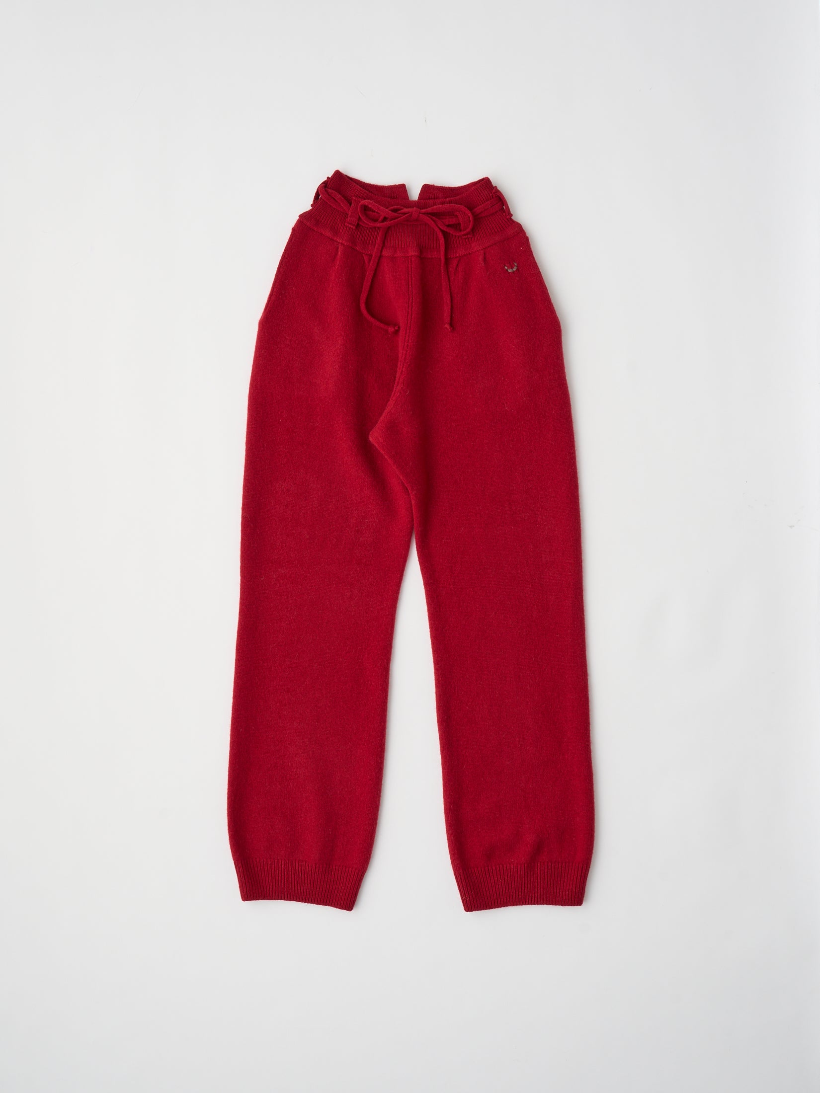FINE LAMBS WOOL BELTED PANTS