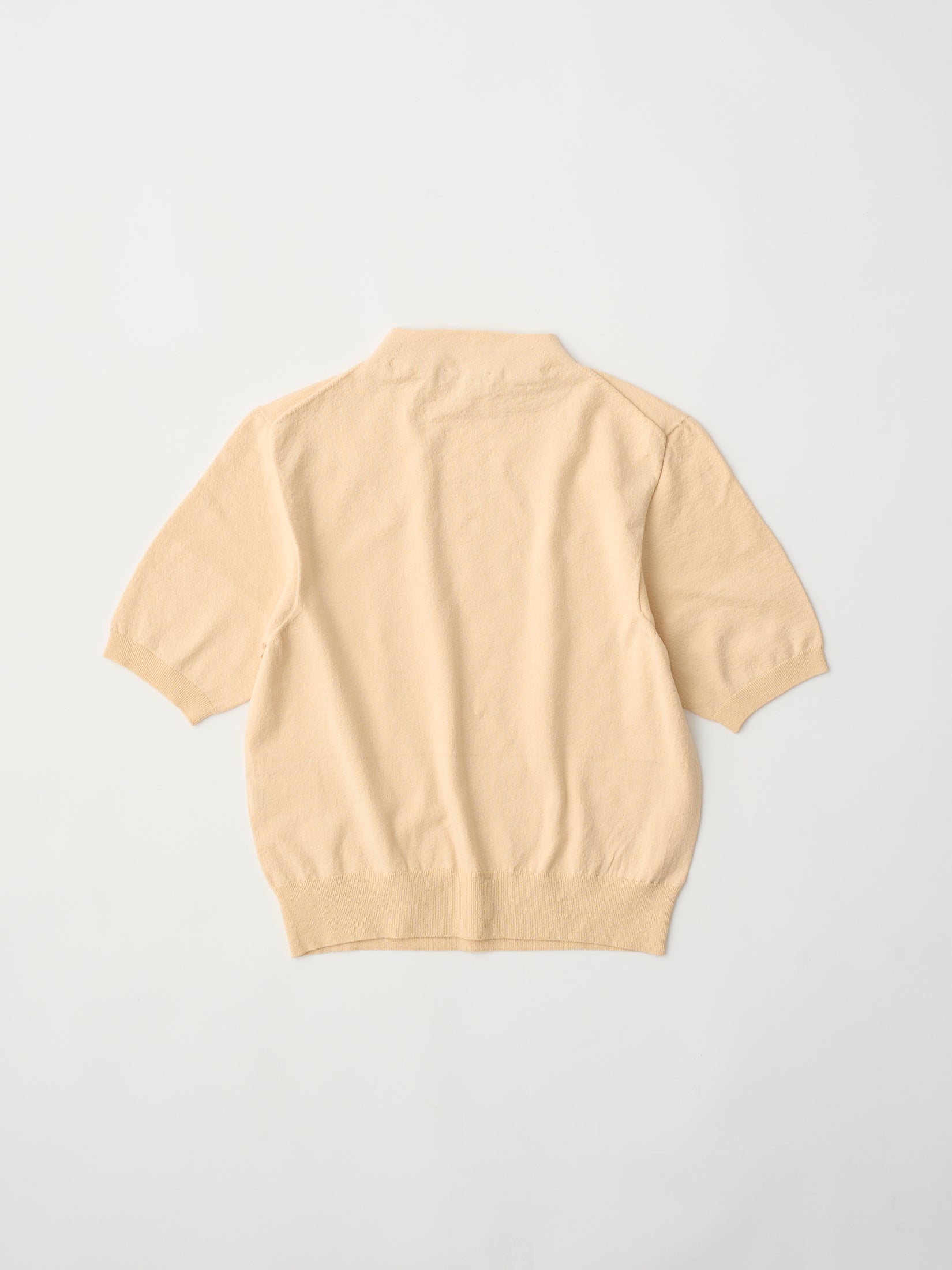 stretch organic cotton bottle-neck sweater