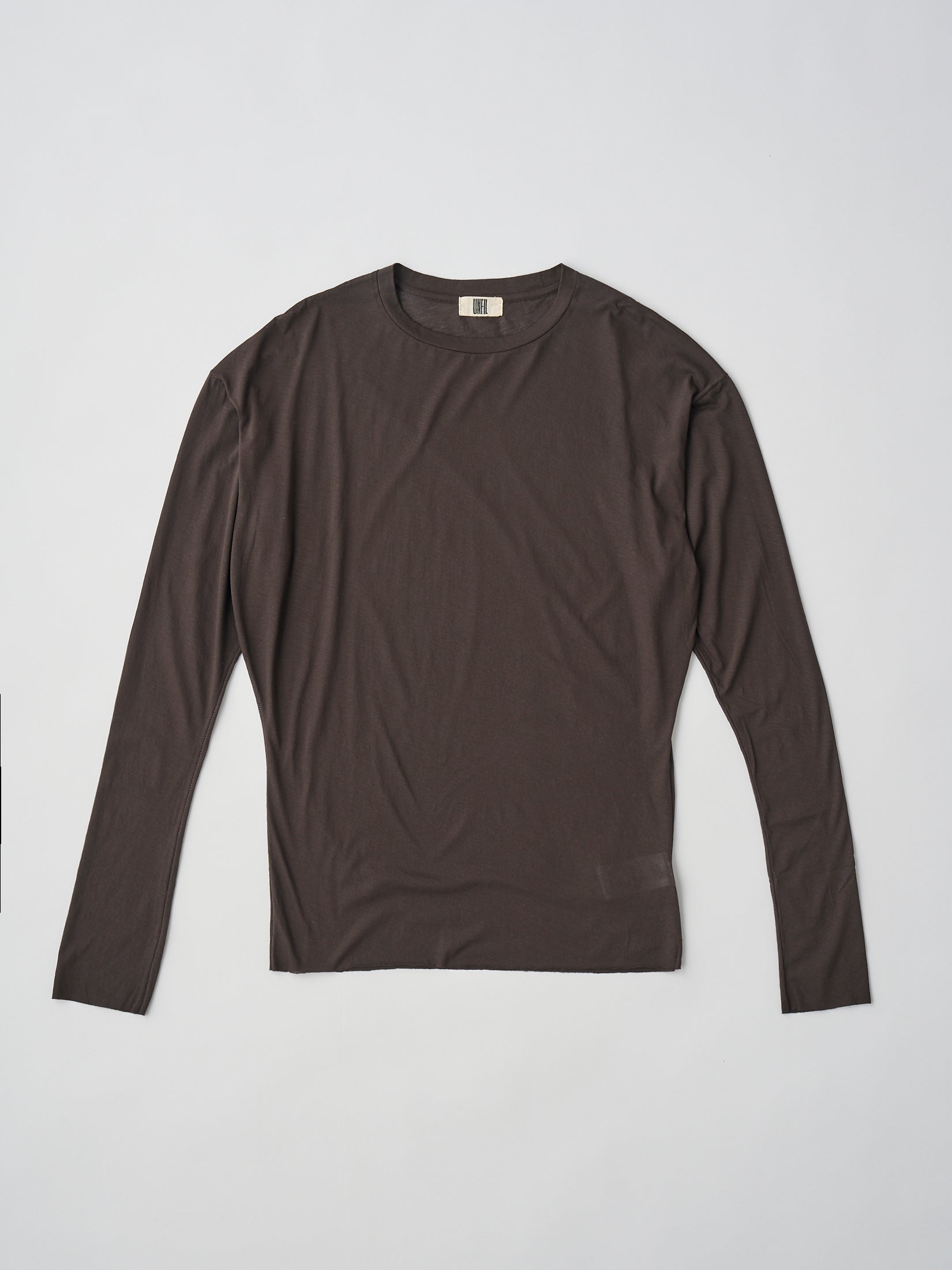 TWISTED COTTON SHEER JERSEY LONG SLEEVE TEE