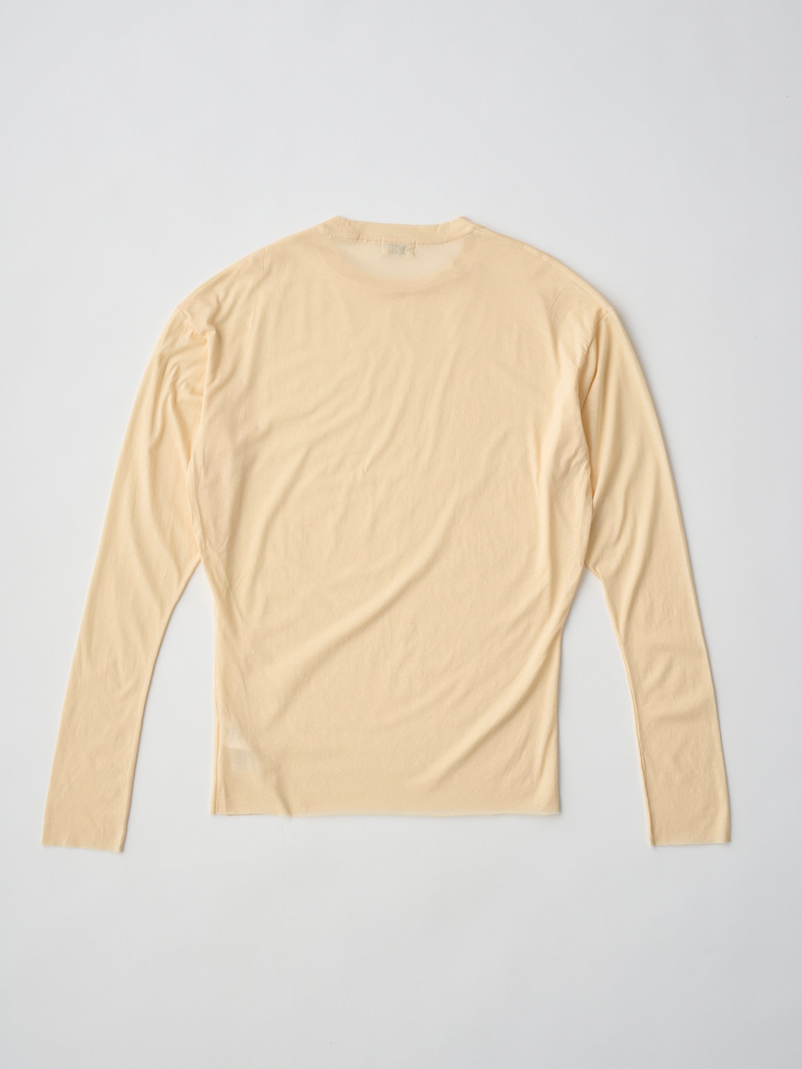 TWISTED COTTON SHEER JERSEY LONG SLEEVE TEE