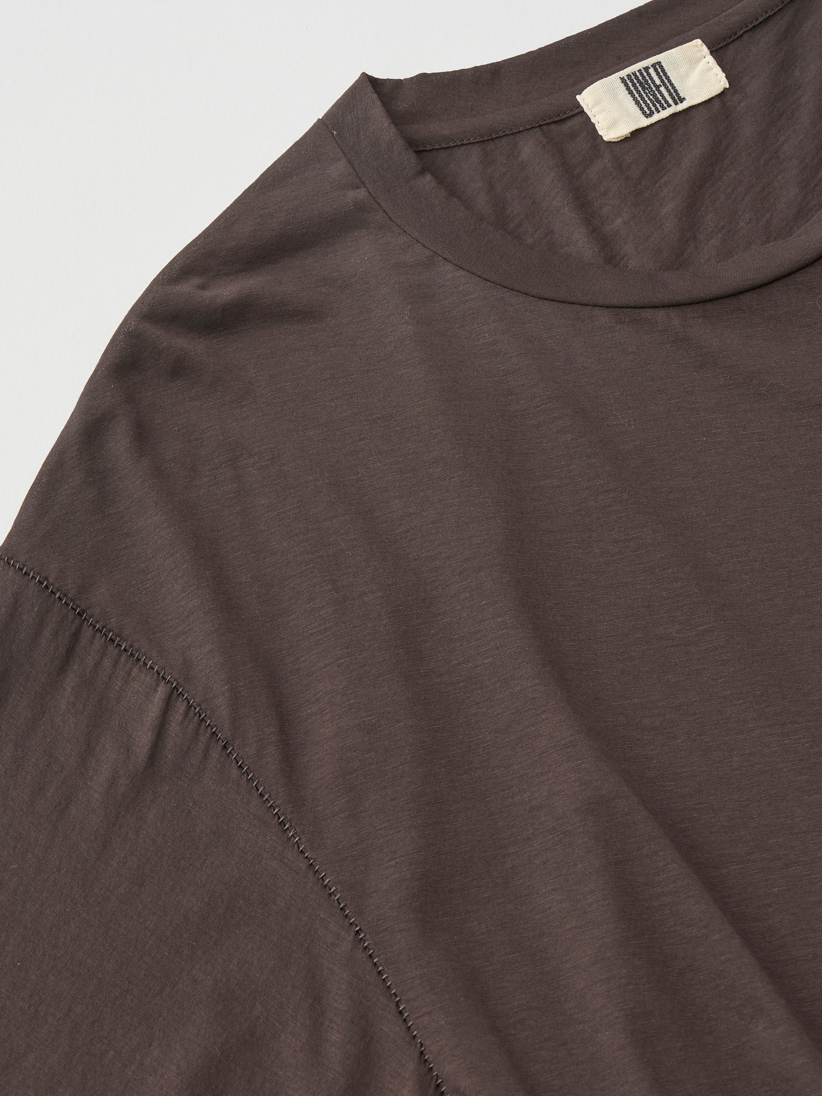 TWISTED COTTON SHEER JERSEY CROPPED TEE