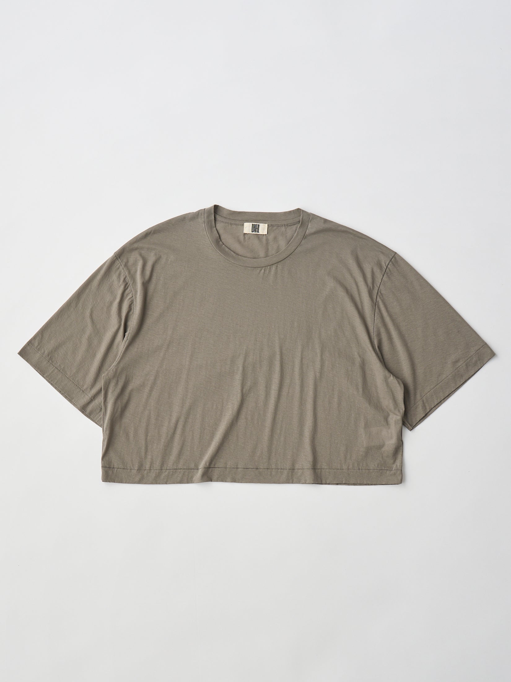 TWISTED COTTON SHEER JERSEY CROPPED TEE