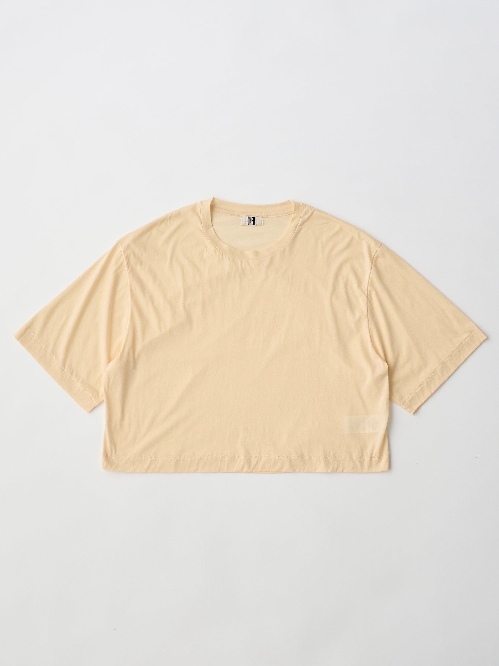 TWISTED COTTON SHEER JERSEY CROPPED TEE