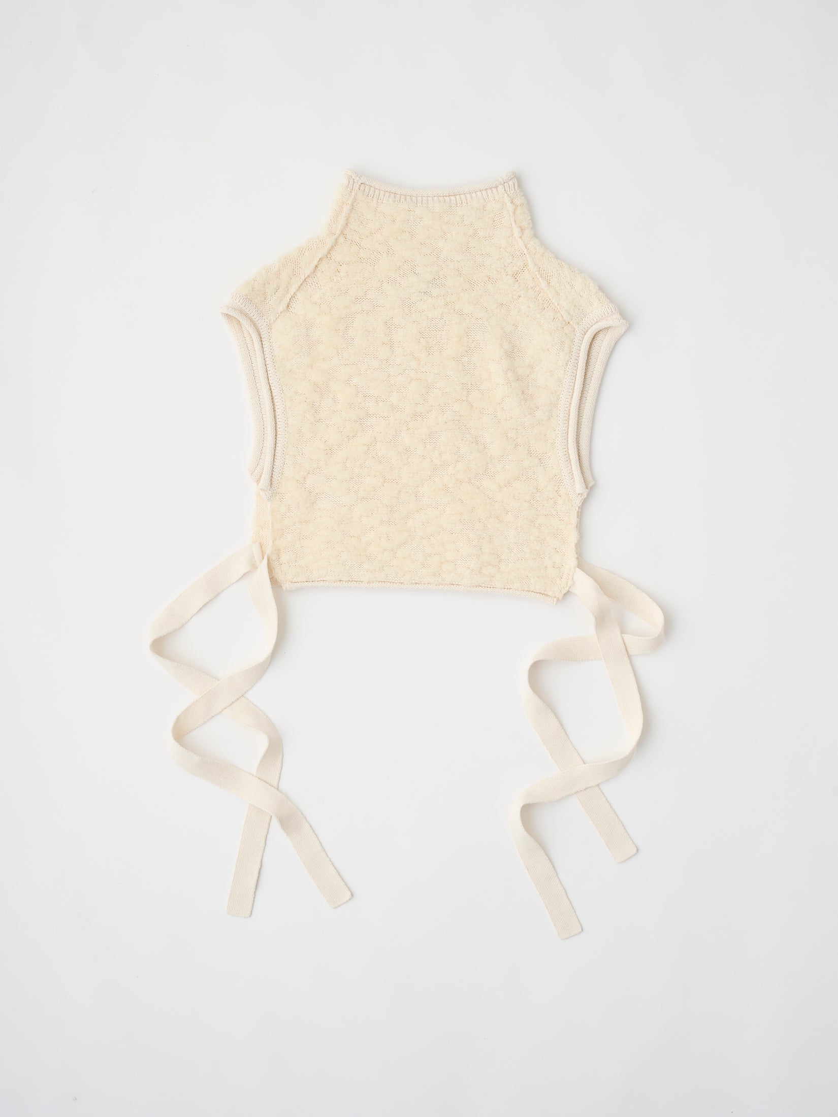 RANDOM WOOL & WOOLEN COTTON HIGH-NECK VEST