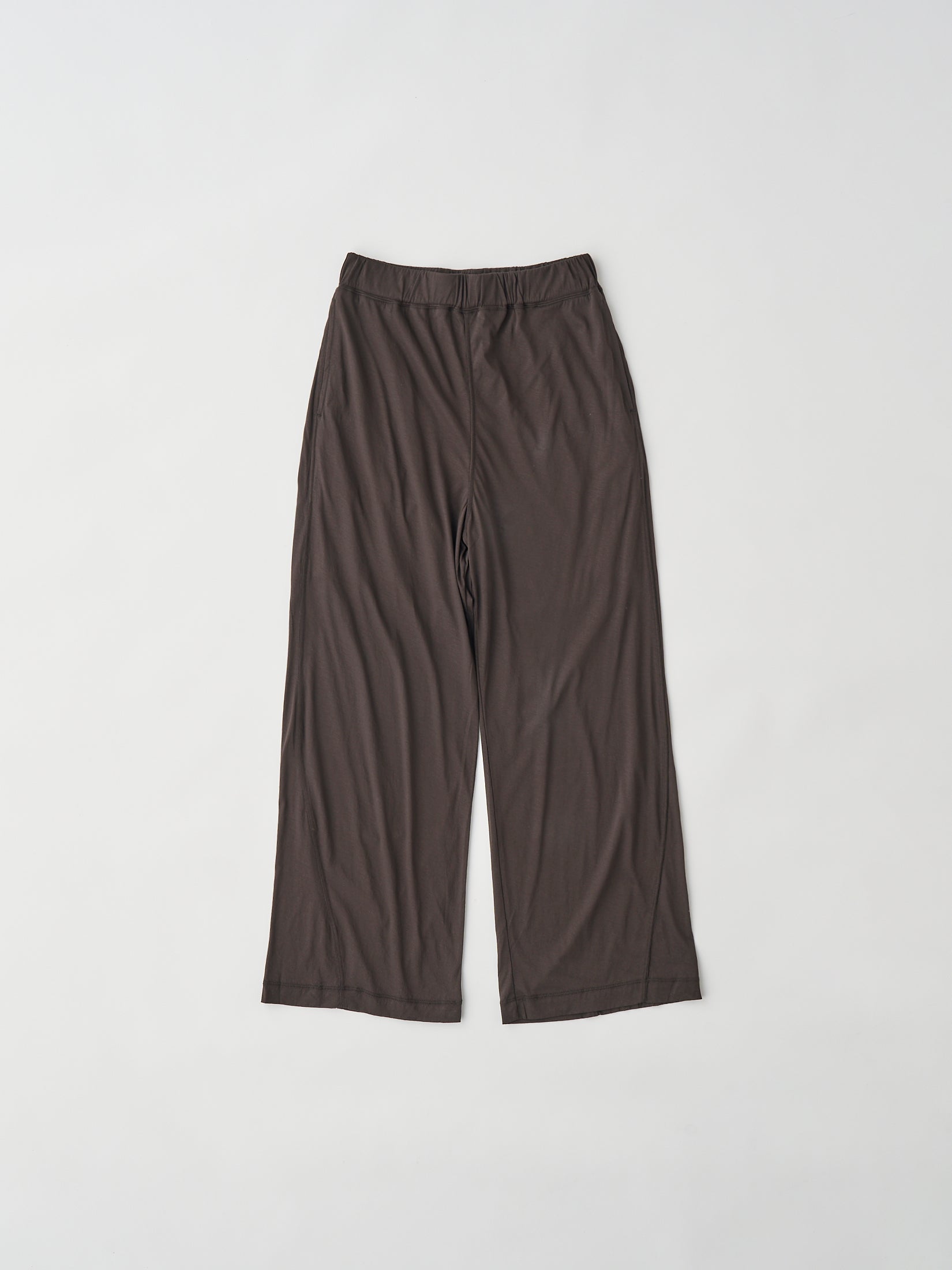 TWISTED COTTON SHEER JERSEY WIDE PANTS