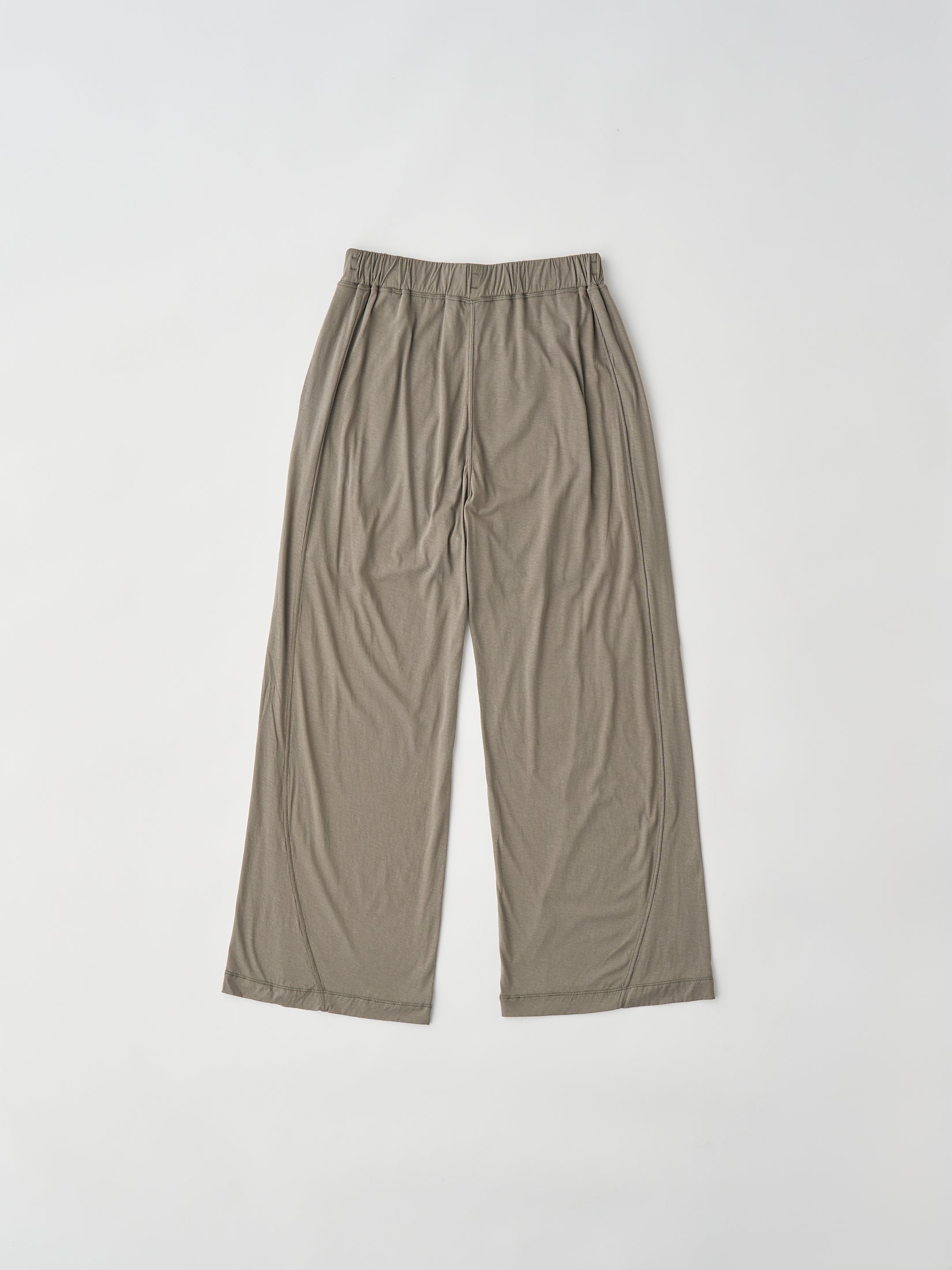 TWISTED COTTON SHEER JERSEY WIDE PANTS