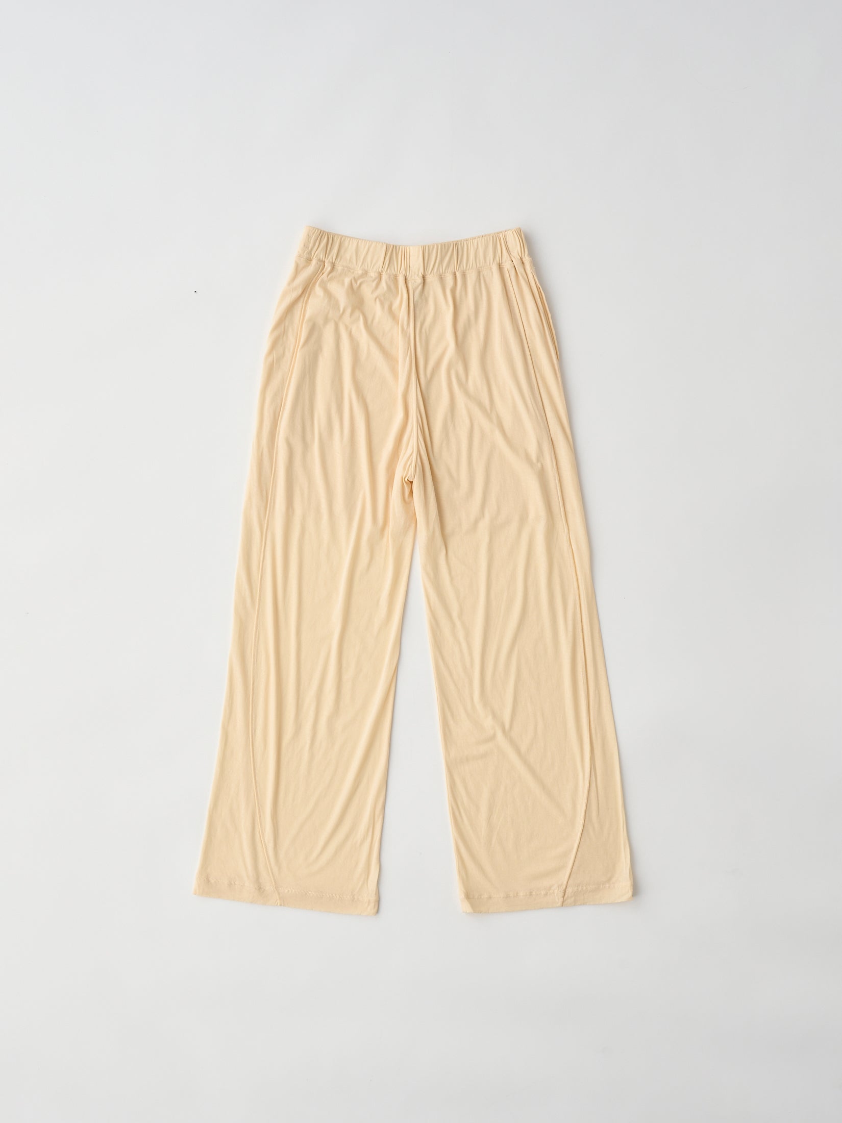 TWISTED COTTON SHEER JERSEY WIDE PANTS