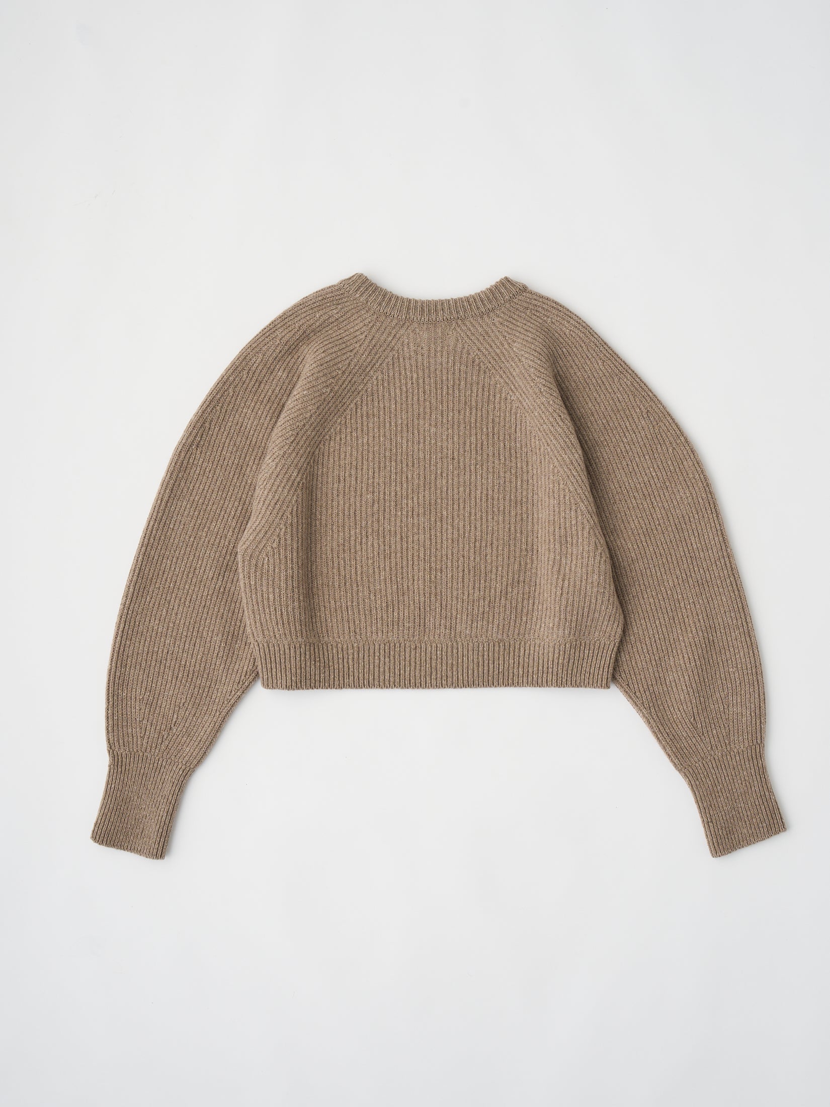 WOOLEN COTTON & EX.FINE LAMBS WOOL RIBBED-KNIT P/O