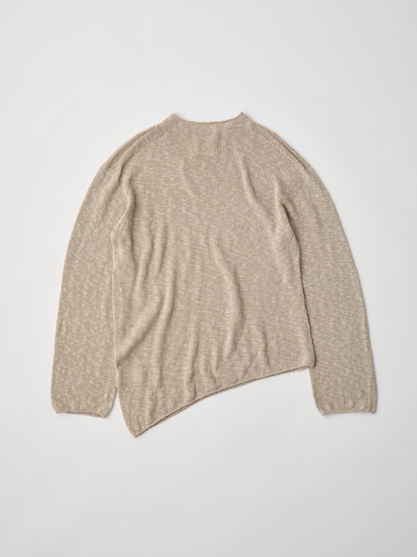 COTTON & SILK SLUB YARN BOTTLE-NECK P/O