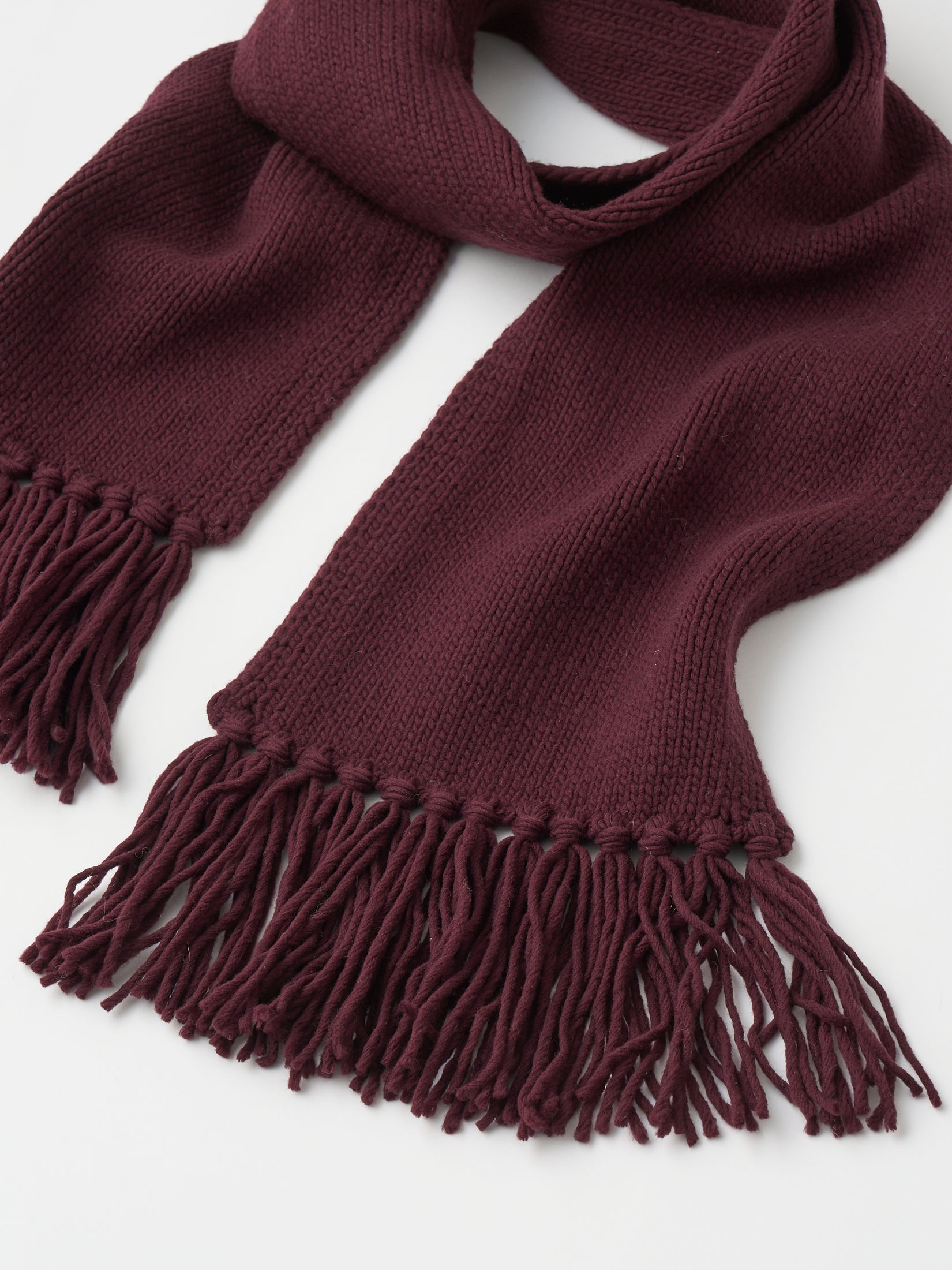 FRENCH MERINO FELT YARN CHUNCKY-KNIT MUFFLER