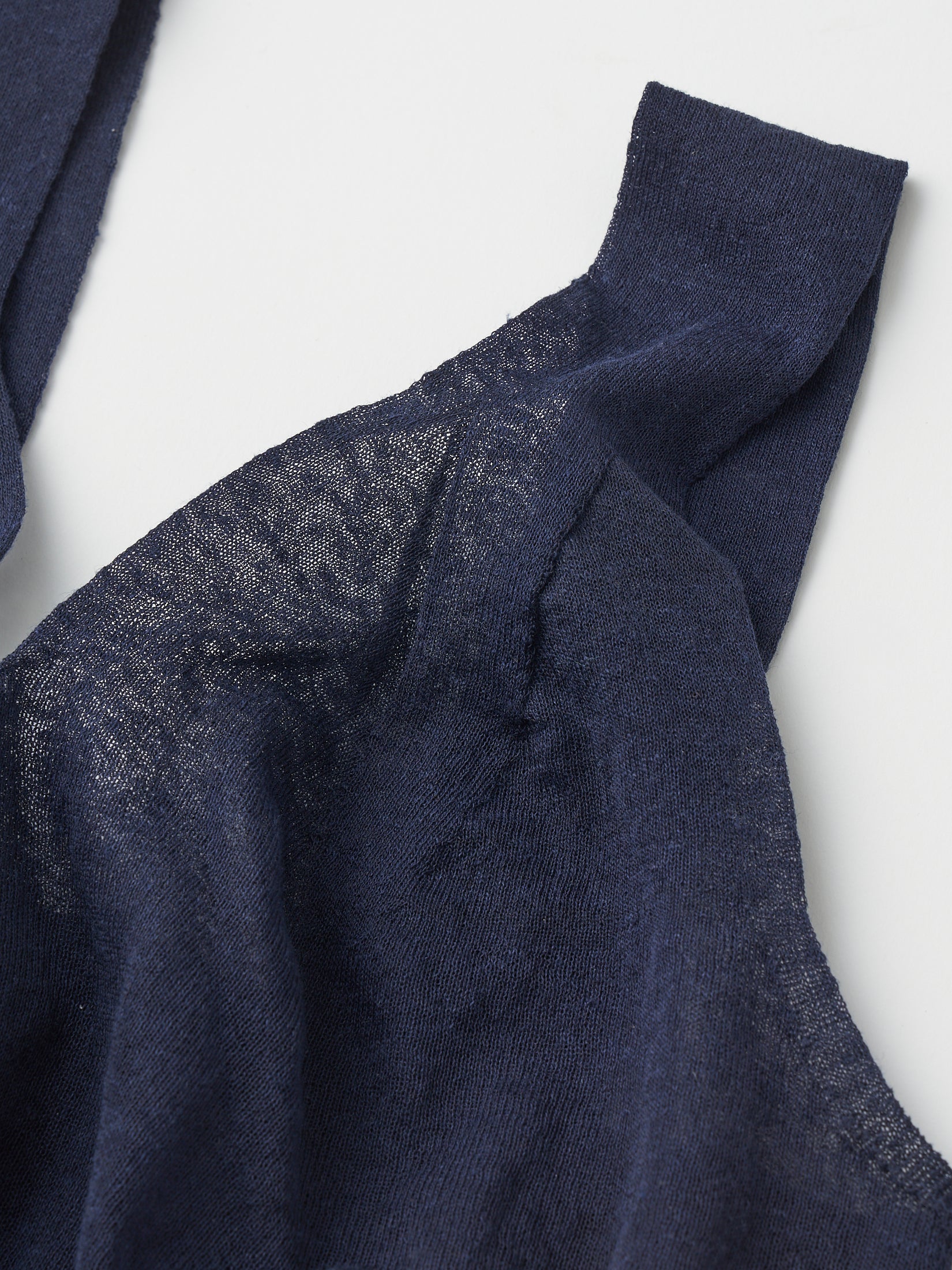 high-count linen knit bra top