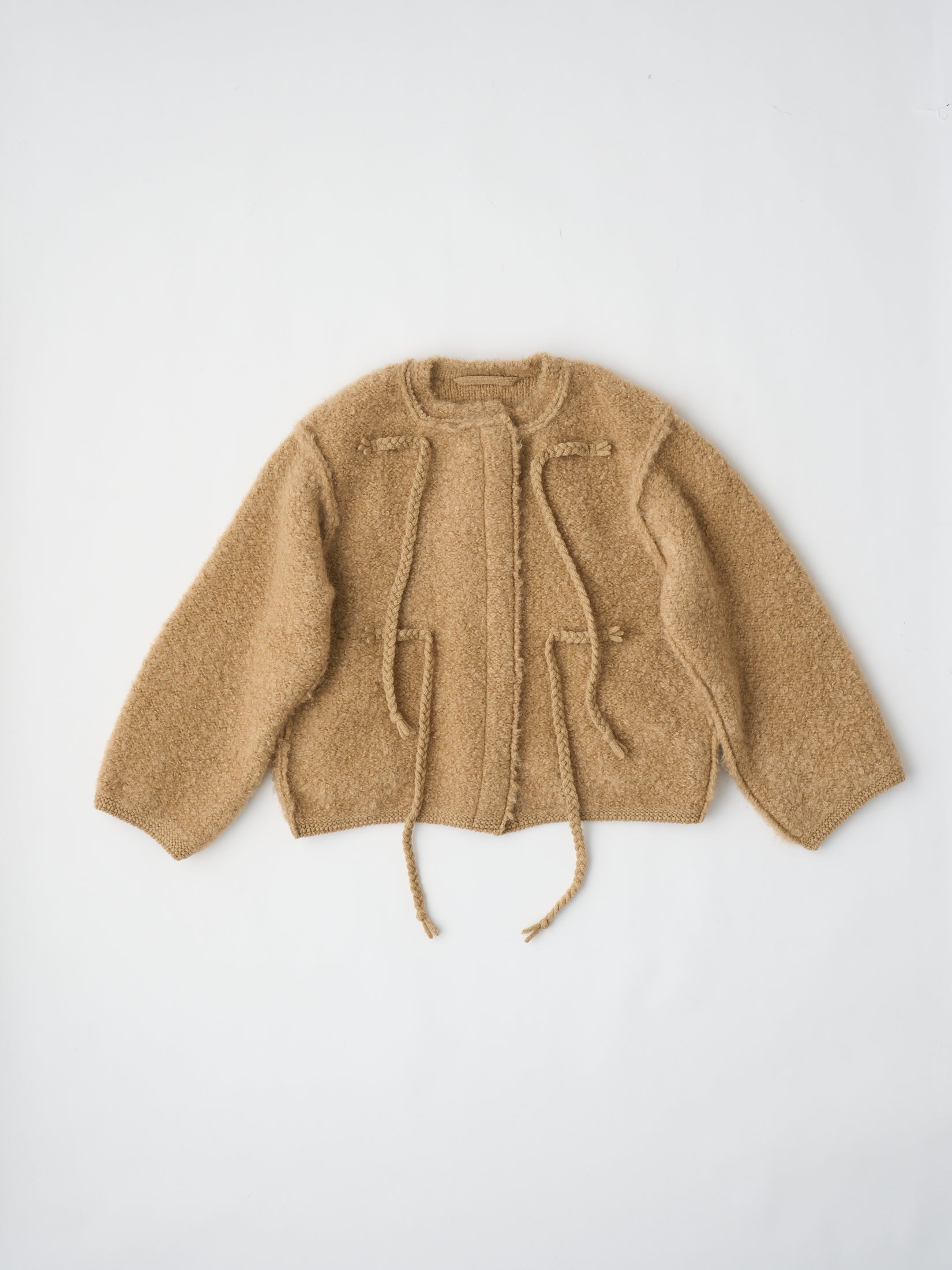 MOHAIR & SHETLAND WOOL JUMBO LOOP KNIT JACKET