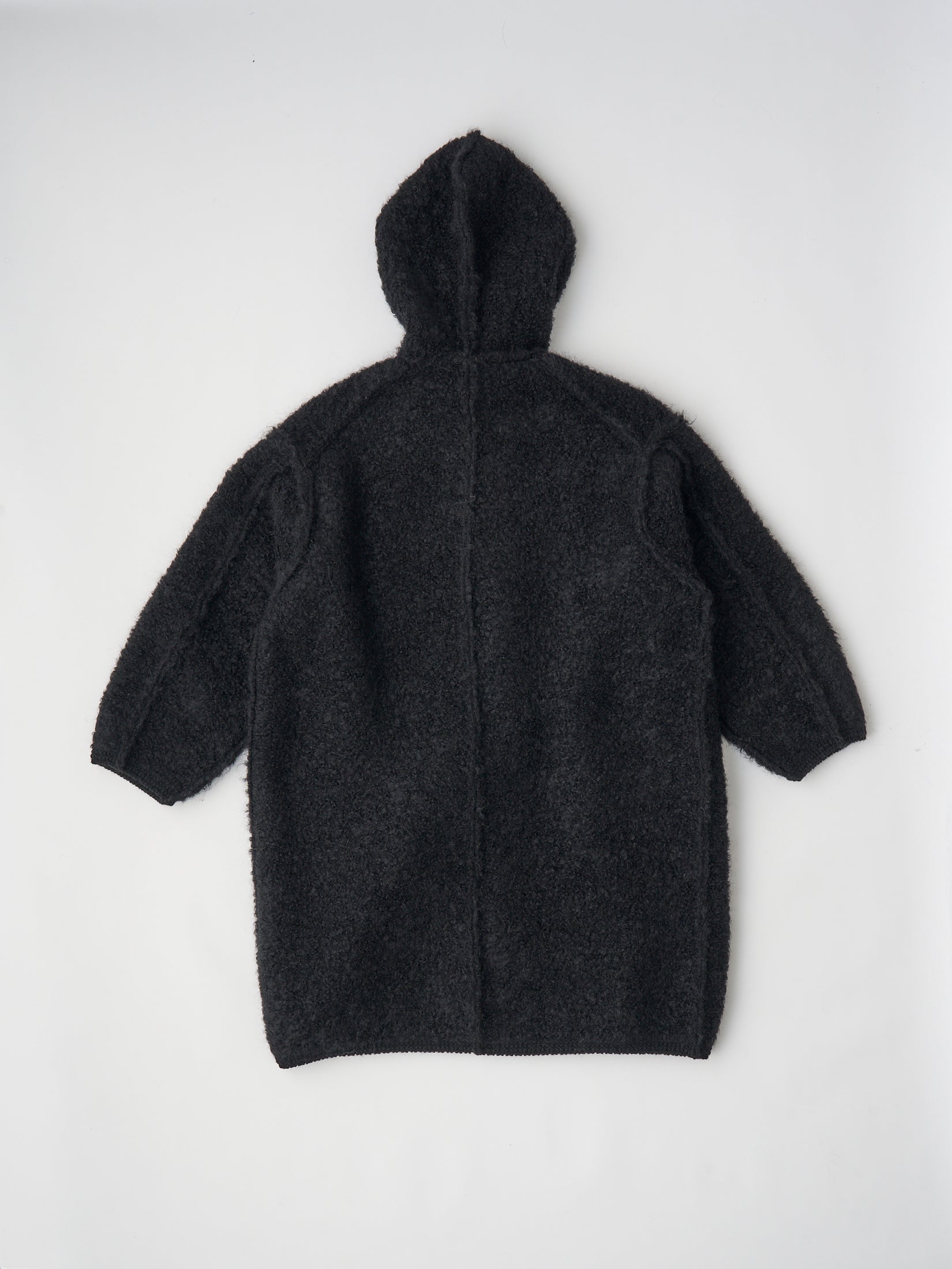 MOHAIR & SHETLAND WOOL JUMBO LOOP KNIT COAT