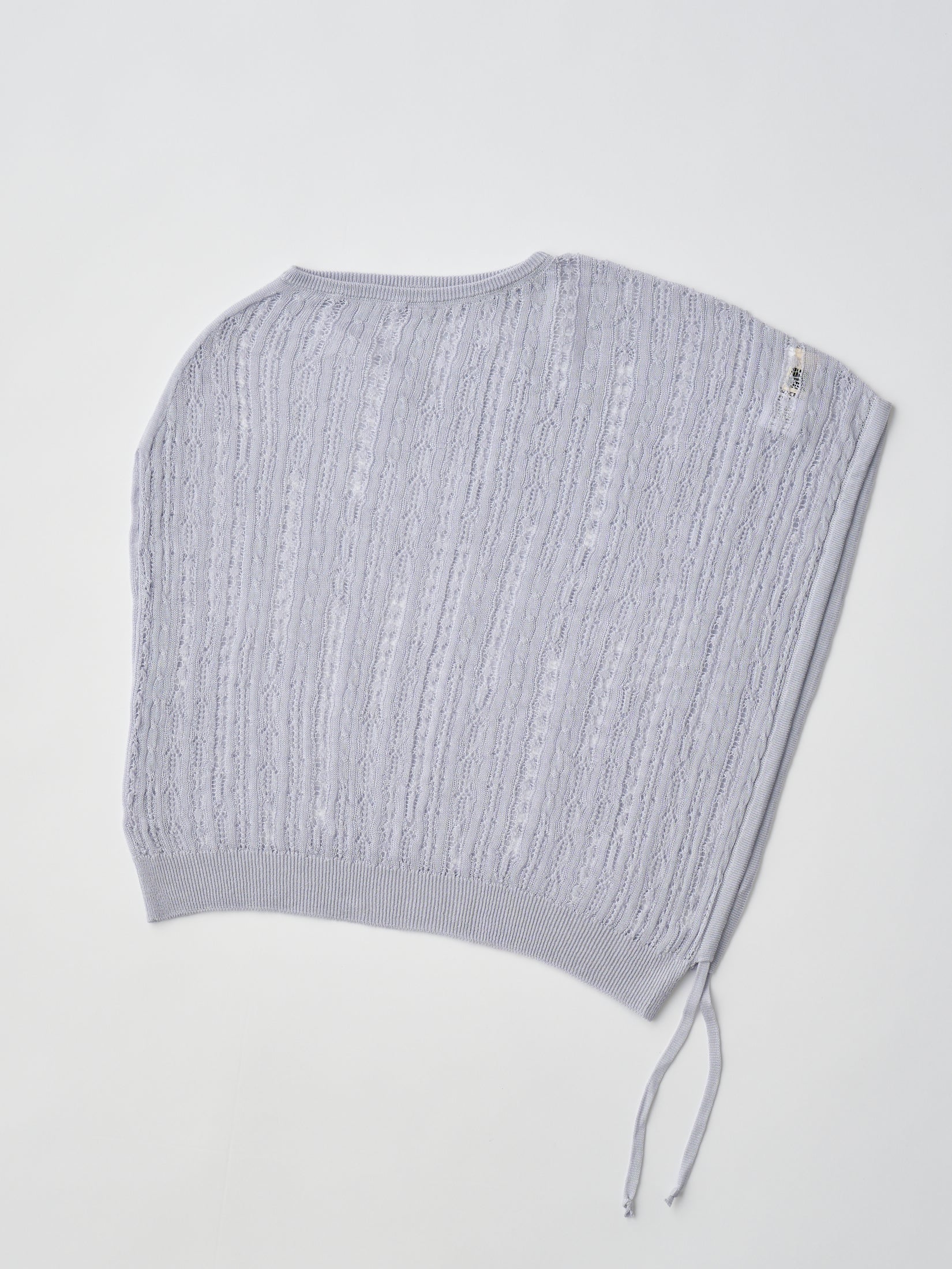 DRY TOUCH LYOCELL OPEN WORK CABLE-KNIT TOP
