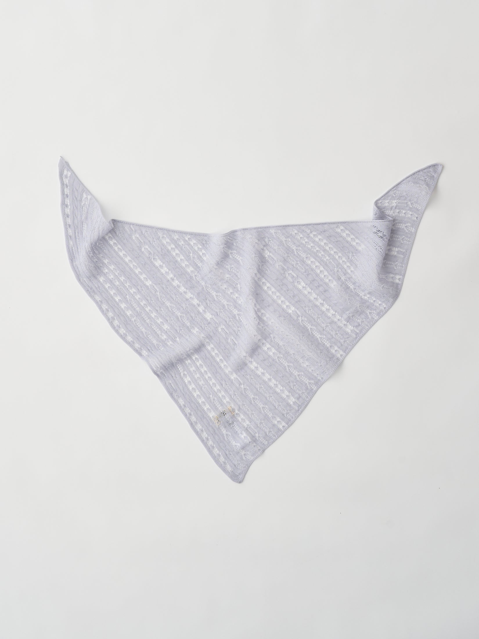 DRY TOUCH LYOCELL OPEN WORK CABLE-KNIT TRIANGLE SCARF