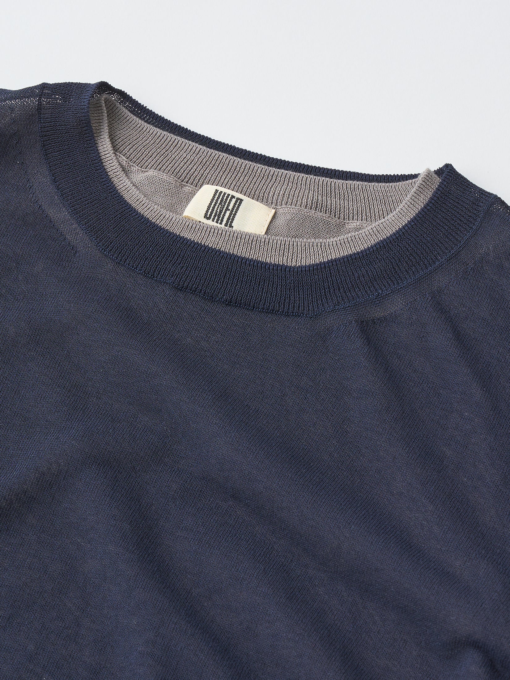 HIGH-TWISTED COTTON SHEER KNIT LAYERED P/O
