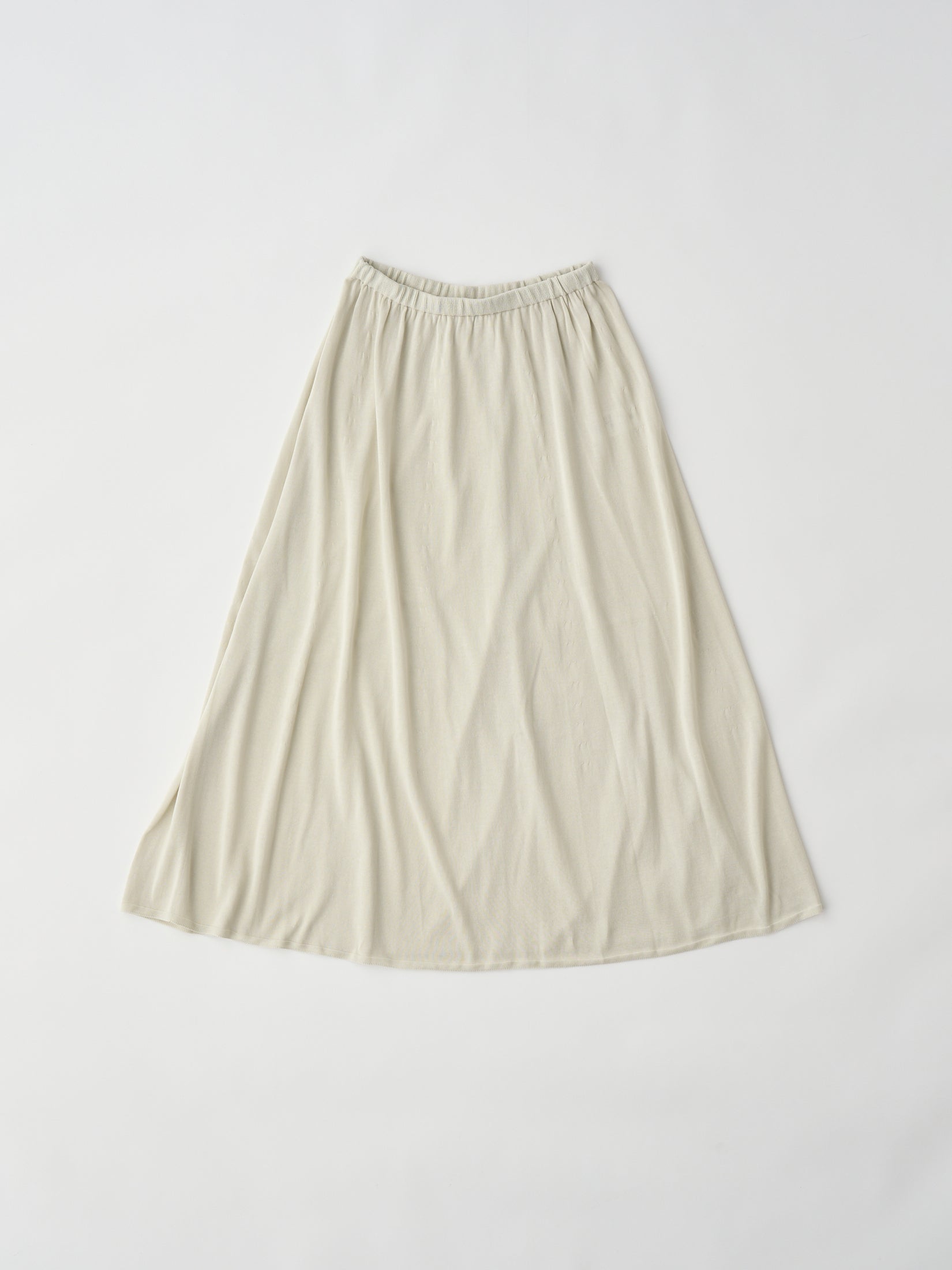 HIGH-TWISTED COTTON SHEER KNIT LAYERED SKIRT