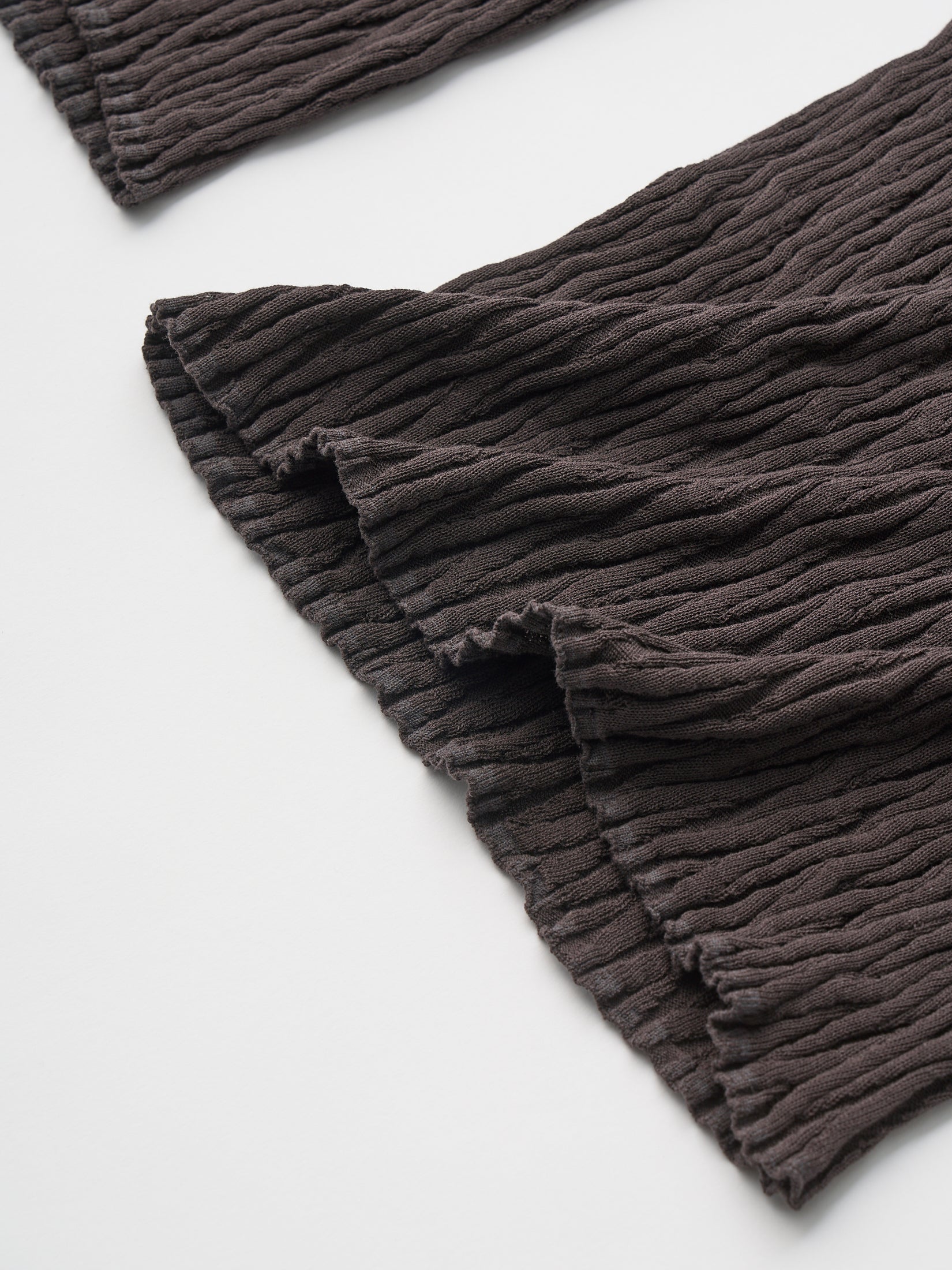 high twist cotton links-pattern ribbed-knit pants