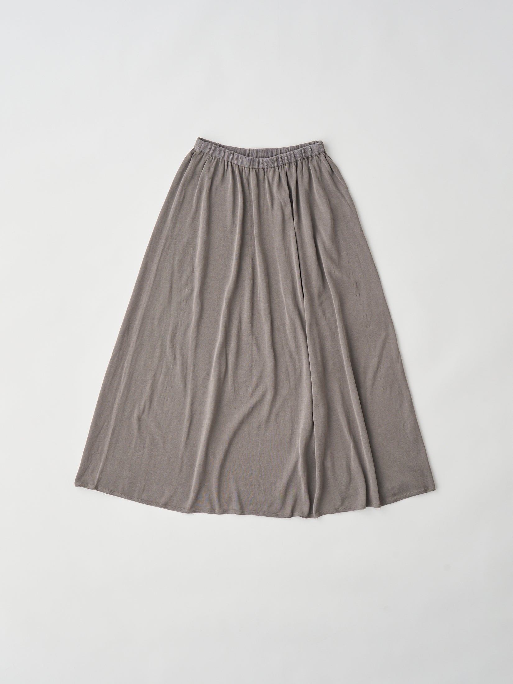HIGH-TWISTED COTTON SHEER KNIT LAYERED SKIRT