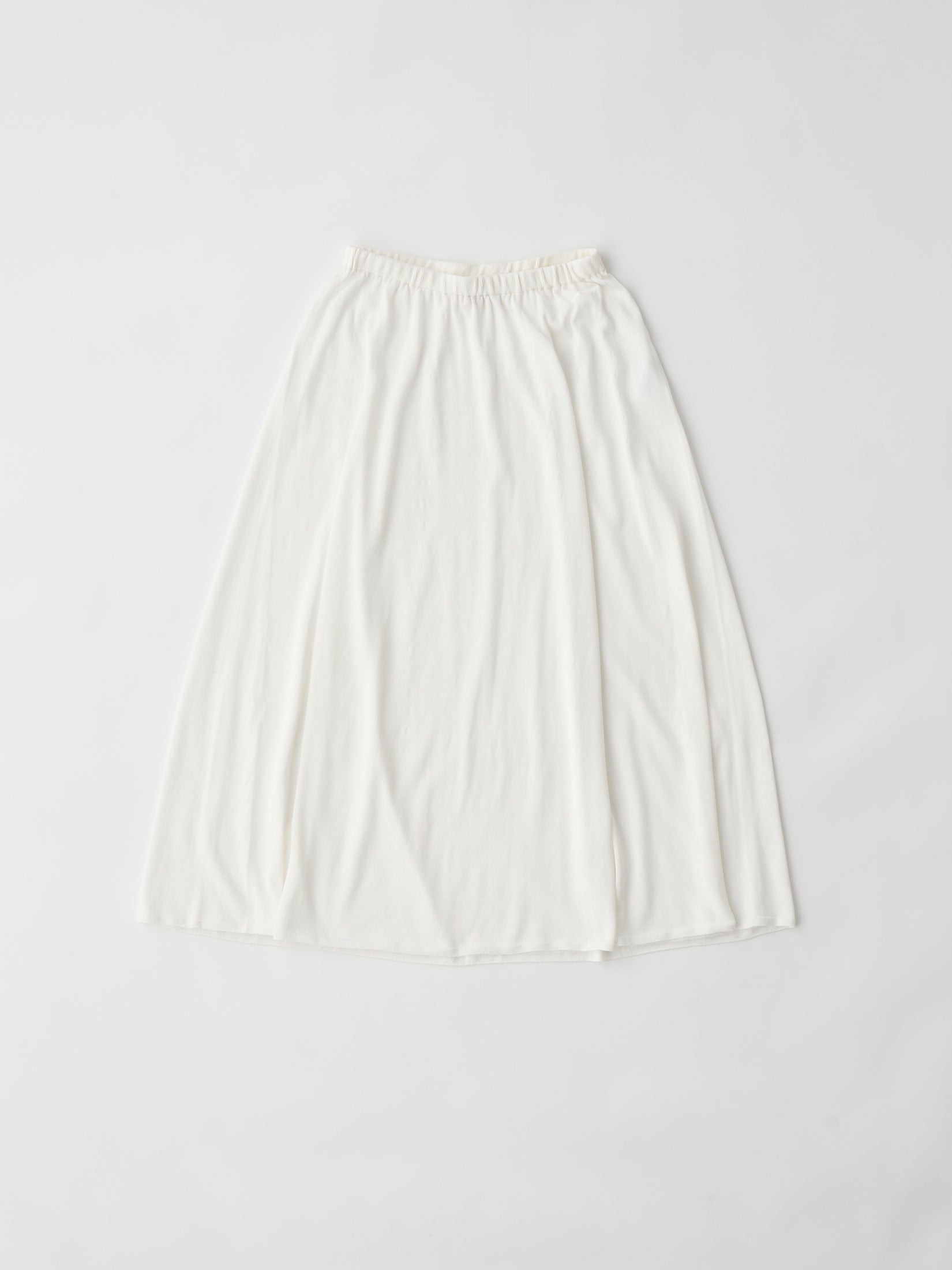 HIGH-TWISTED COTTON SHEER KNIT LAYERED SKIRT