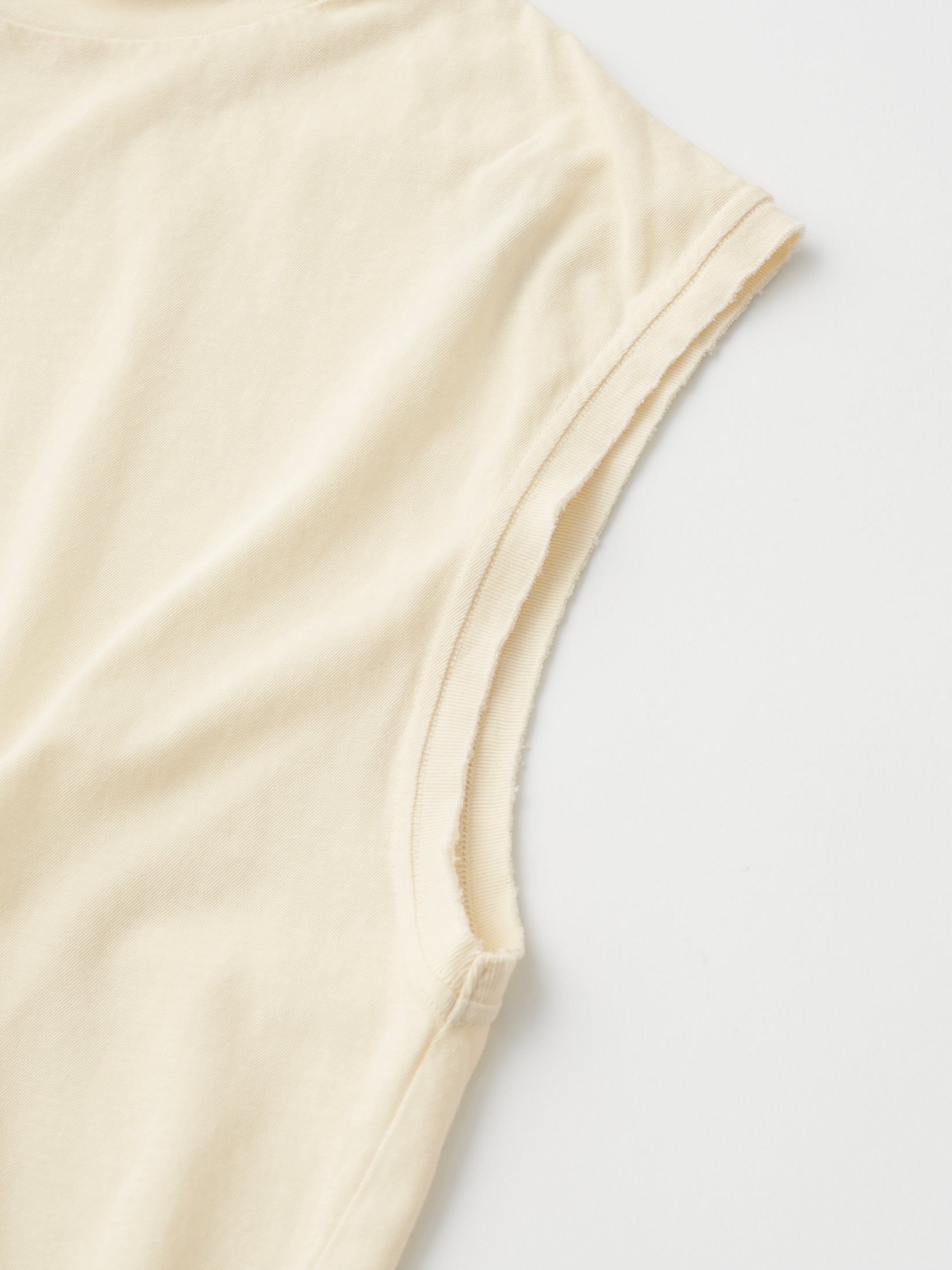 twisted cotton jersey high-neck sleeveless Tee