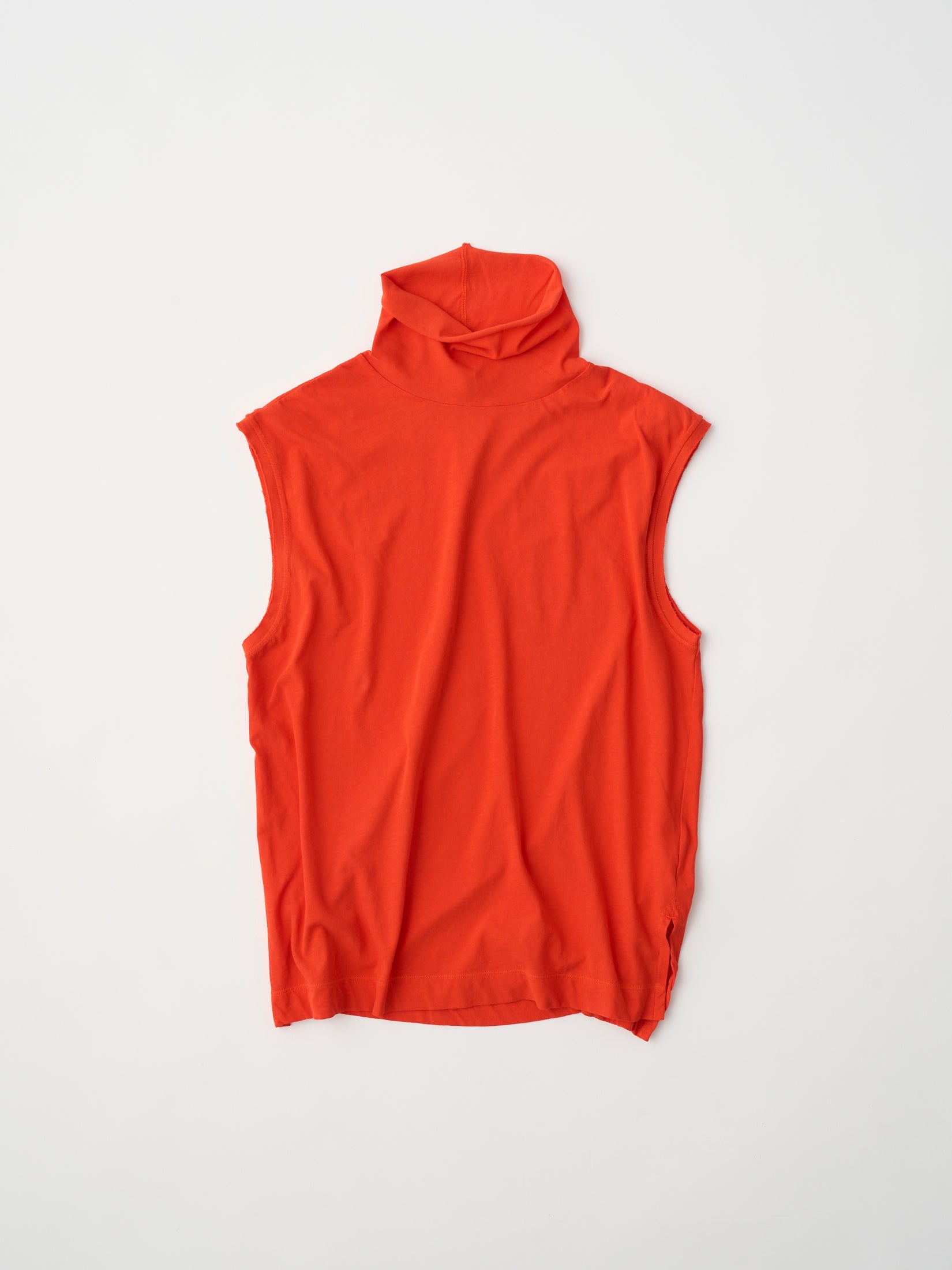 twisted cotton jersey high-neck sleeveless Tee