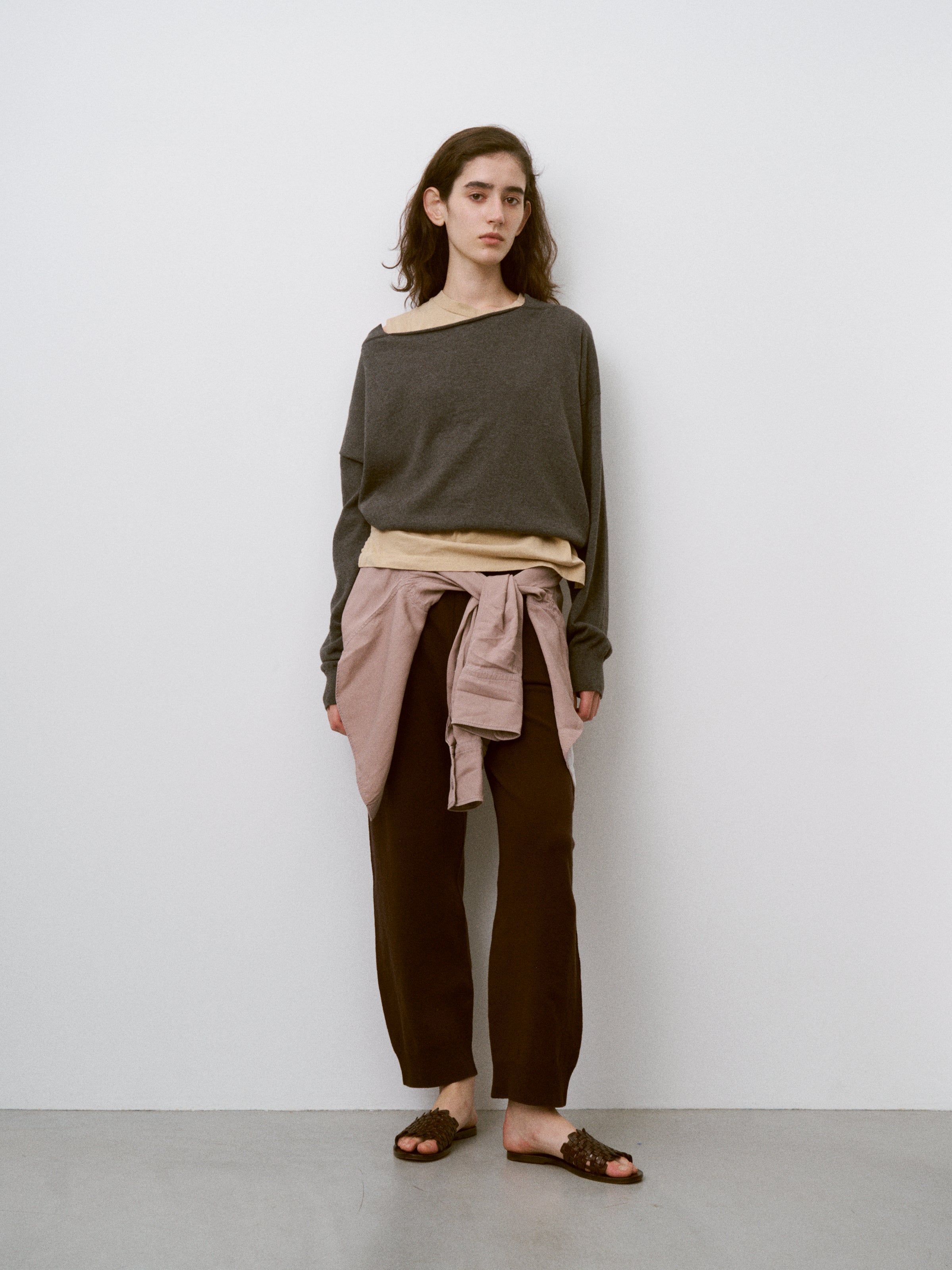 STRETCH ORGANIC COTTON RELAXED-FIT KNIT PANTS